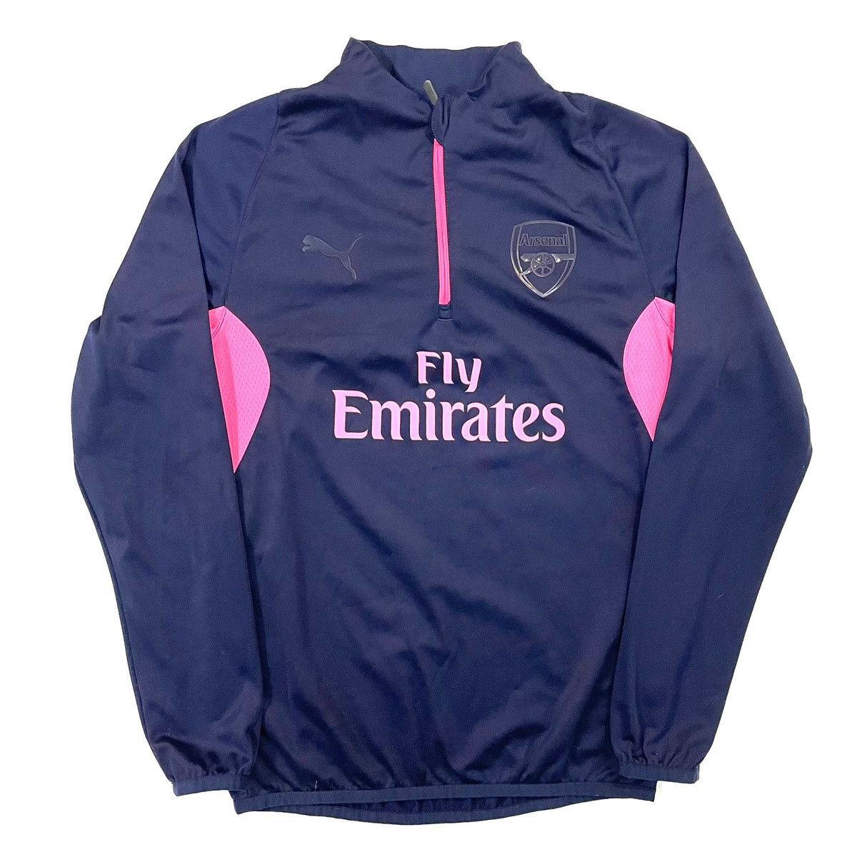 Puma Arsenal FC Navy Sweatshirt Zip Sportswear Fly Emirates