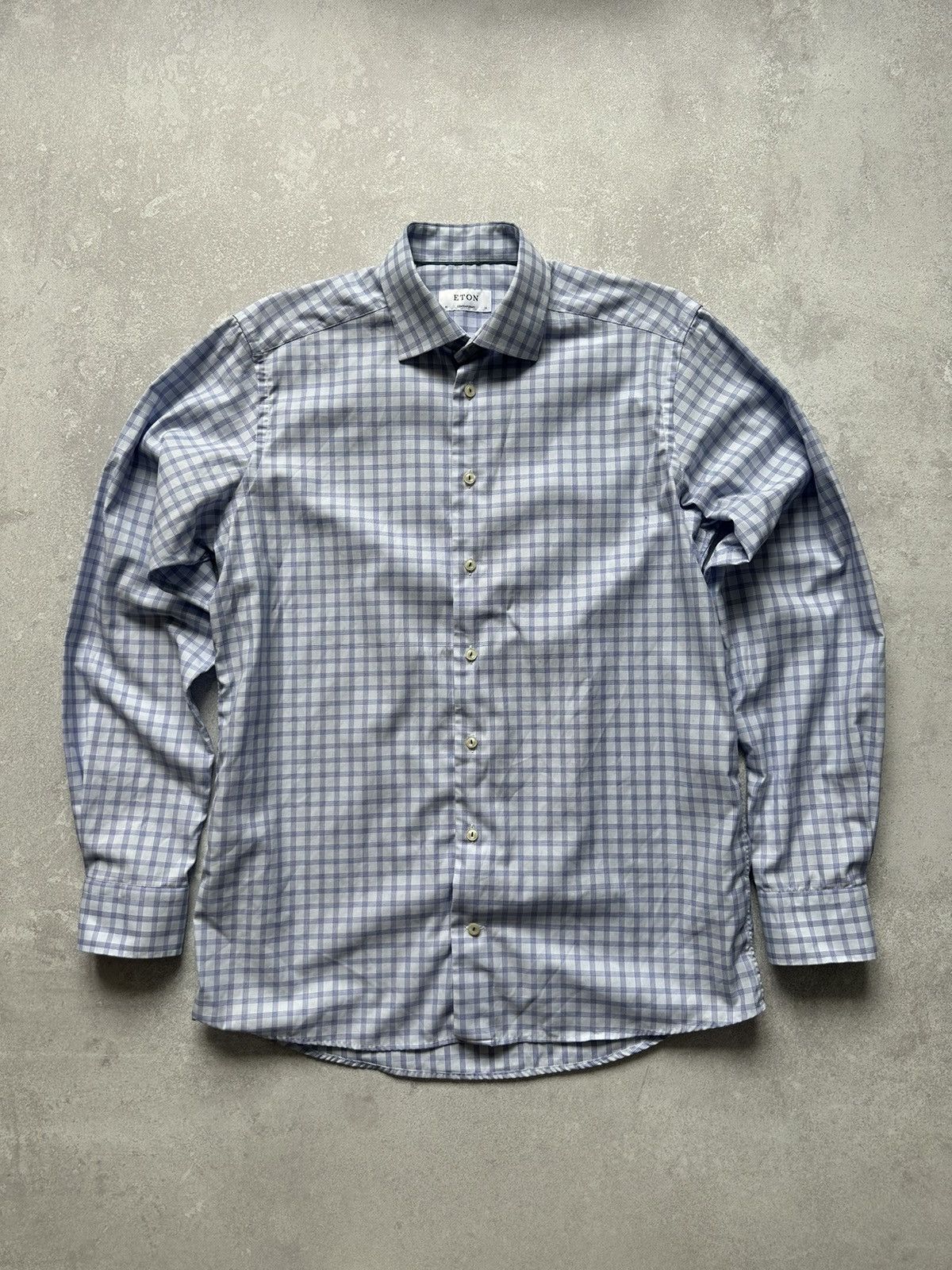 Eton ETON Slim Blue Long Sleeve Button Down Shirt Size 41 / 16 Size US L / EU 52-54 / 3 - 1 Thumbnail