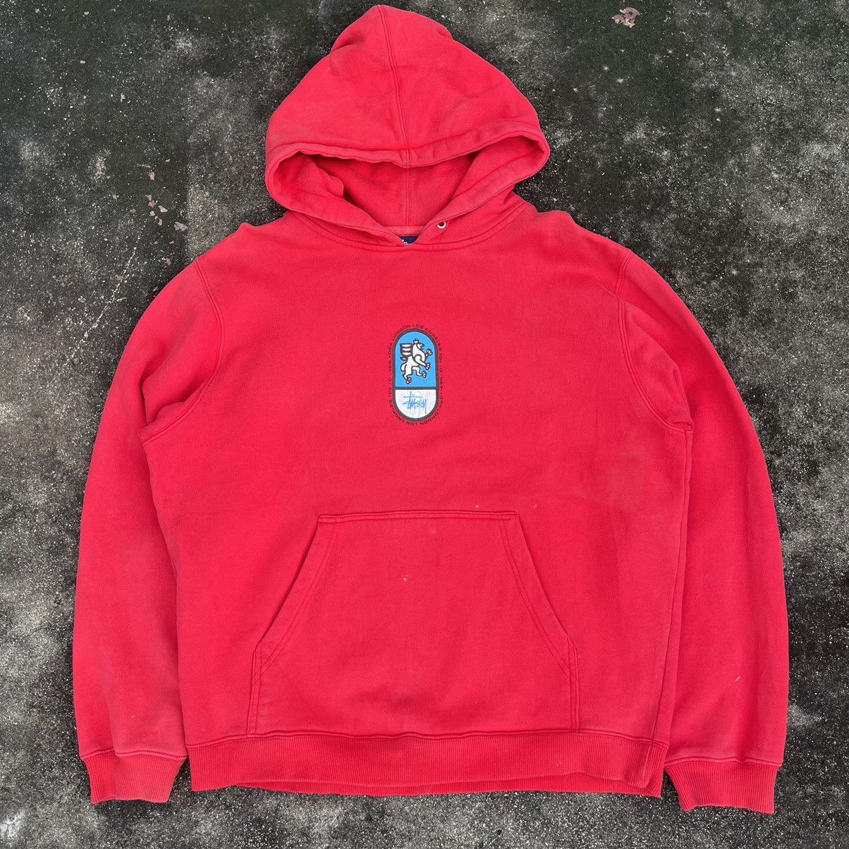 Stussy × Vintage Vintage 90s Stussy Lion Wing London NY LA Hoodie Size US M / EU 48-50 / 2 - 2 Thumbnail