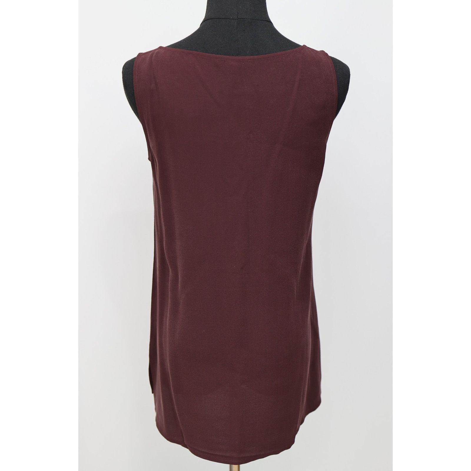 Eileen Fisher EILEEN FISHER Silk Crepe Ballet Neck Tunic Tank Top Sz PP Size XS / US 0-2 / IT 36-38 - 4 Thumbnail