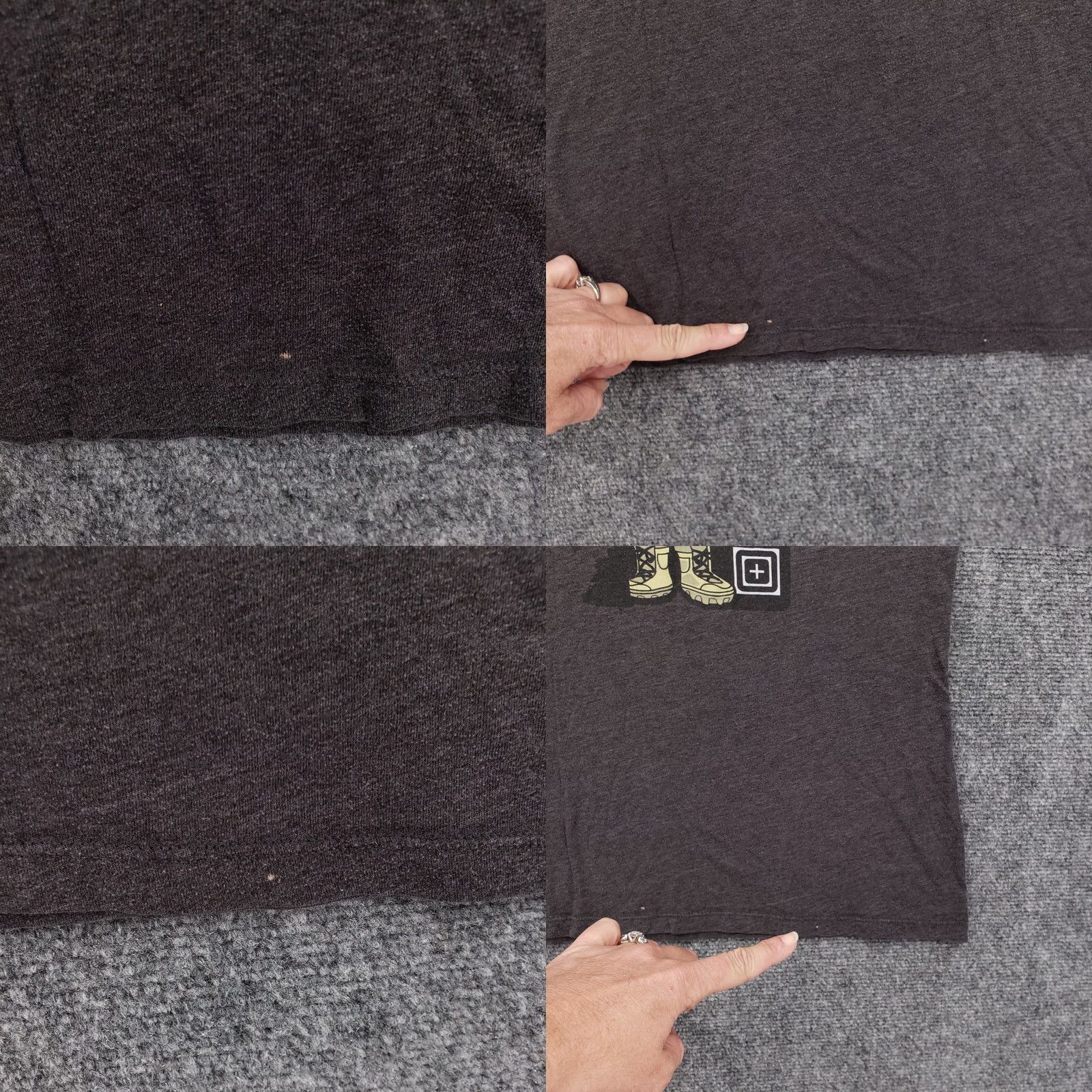 Vintage 5.11 Tactical T Shirt Womens XL Gray Cap Sleeve Pullover Crew Neck Casual Travel Shirt Ladies XL Grey Size XL / US 12-14 / IT 48-50 - 8 Thumbnail