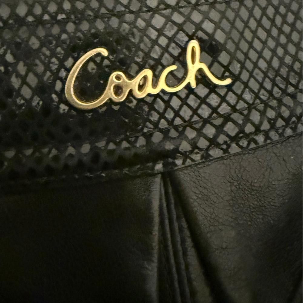 Coach COACH Ashley Hippie Crossbody Black Leather Snake Print Trim Size ONE SIZE - 4 Thumbnail