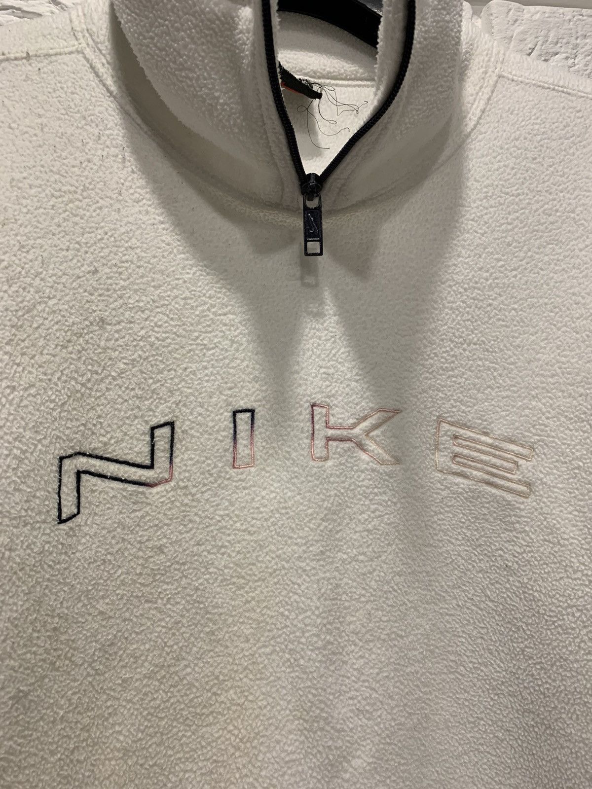 Nike × Vintage Vintage Nike Fleece Jacket Y2K Teddy Spell Out Swoosh USA Size US M / EU 48-50 / 2 - 2 Thumbnail
