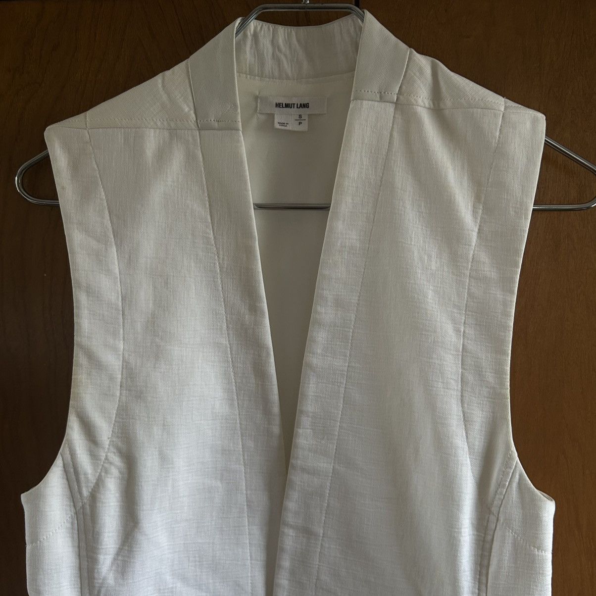 Helmut Lang Helmut Lang white leather and cotton bondage vest Size US S / EU 44-46 / 1 - 3 Thumbnail