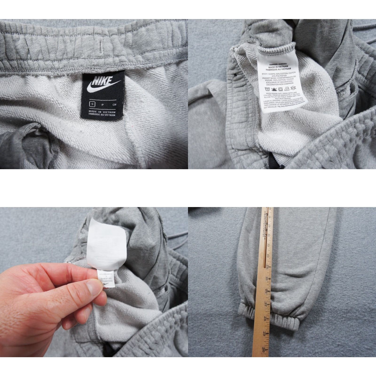 Nike Nike Sweatpants Women Small Gray Fleece Pant Casual Lounge Pants Regular Inseam 28 in Size 28" / US 6 / IT 42 - 8 Thumbnail