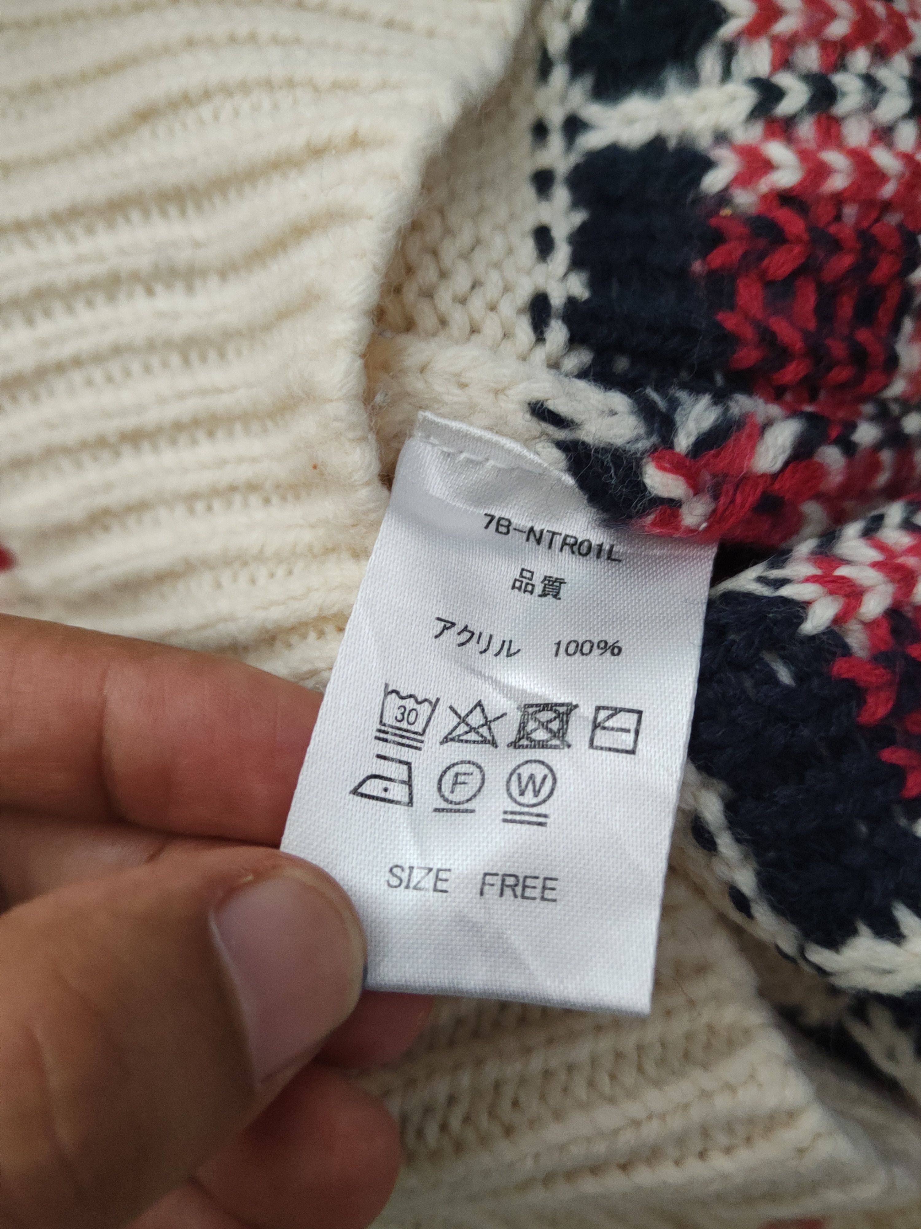 Homespun Knitwear × Japanese Brand × Vintage Local Motion Ivory Knitwear Sweatshirt #W1629 Size S / US 4 / IT 40 - 10 Thumbnail