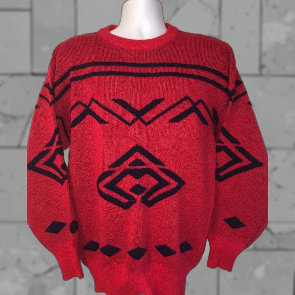 Vintage VINTAGE Meister Mens Wool Red Sweater Size M Size US M / EU 48-50 / 2 - 1 Thumbnail