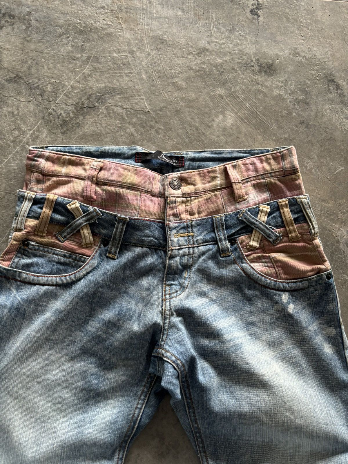 Hysteric Glamour DOUBLE WAIST dominate stone washed punk flannel layered rock Size US 32 / EU 48 - 3 Thumbnail