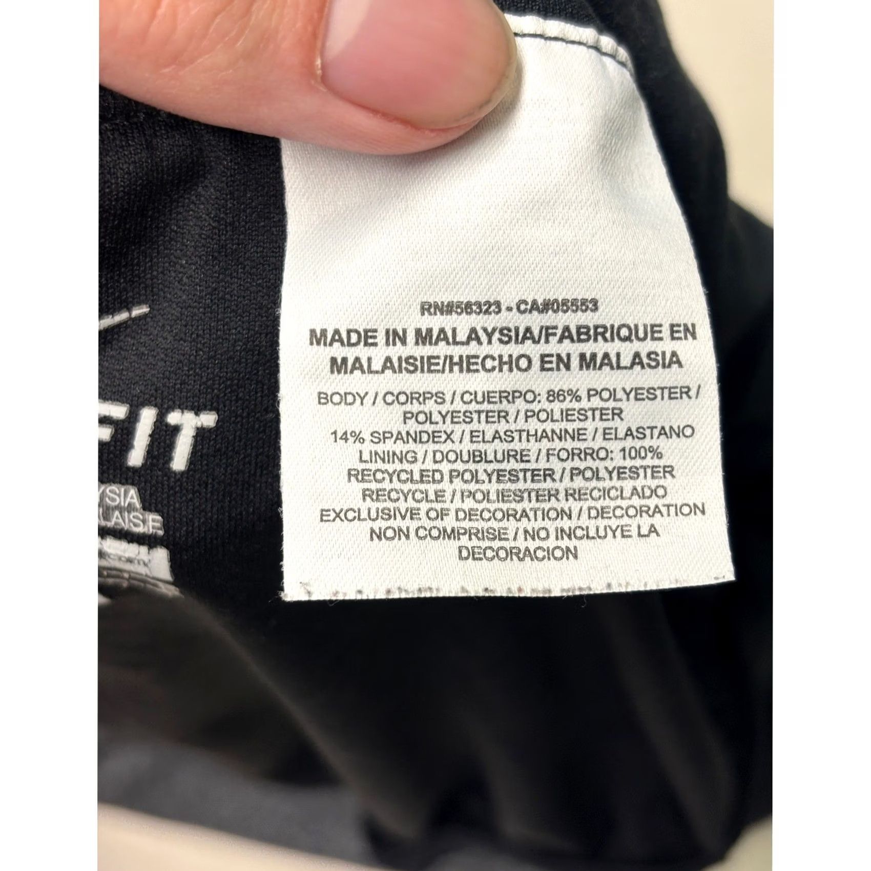 Nike NIKE Dri-Fit Running Shorts Black Grey Women's L Athletic Performance Moisture Wicking Quick Dry Lightweight Breathable Stretch Size 36" / US 14 / IT 50 - 4 Thumbnail