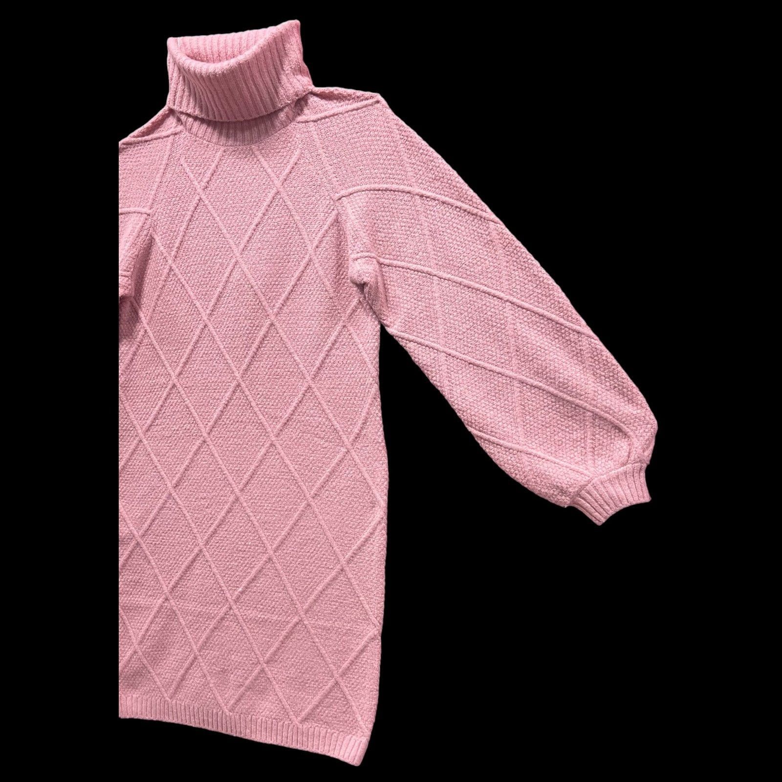rue21 Rue 21 - Women's Turtleneck Knitted Sweater Dress - Pink - S Size S / US 4 / IT 40 - 16 Thumbnail