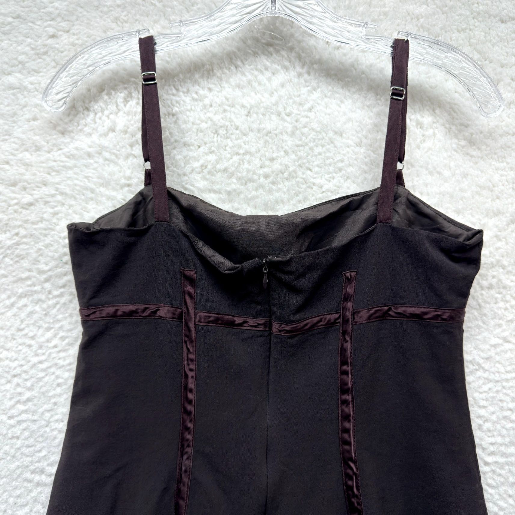 Vintage VINTAGE 90s Y2K Barami Midi Sheath Dress 8 Medium Brown Cocktail Fairy Goth Whimsigoth Womens Size M / US 6-8 / IT 42-44 - 4 Thumbnail