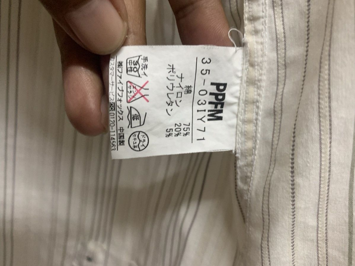 Japanese Brand Vintage PPFM Japanese Brand Stripe Zip-Up Short Sleeve Shirt Size US M / EU 48-50 / 2 - 13 Thumbnail