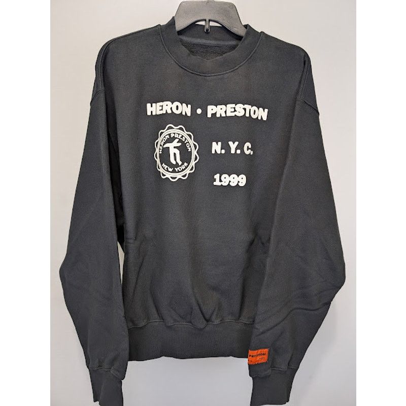 Heron Preston o1rshd1 Medieval Heron Crewneck in Black/White Size US L / EU 52-54 / 3 - 2 Thumbnail