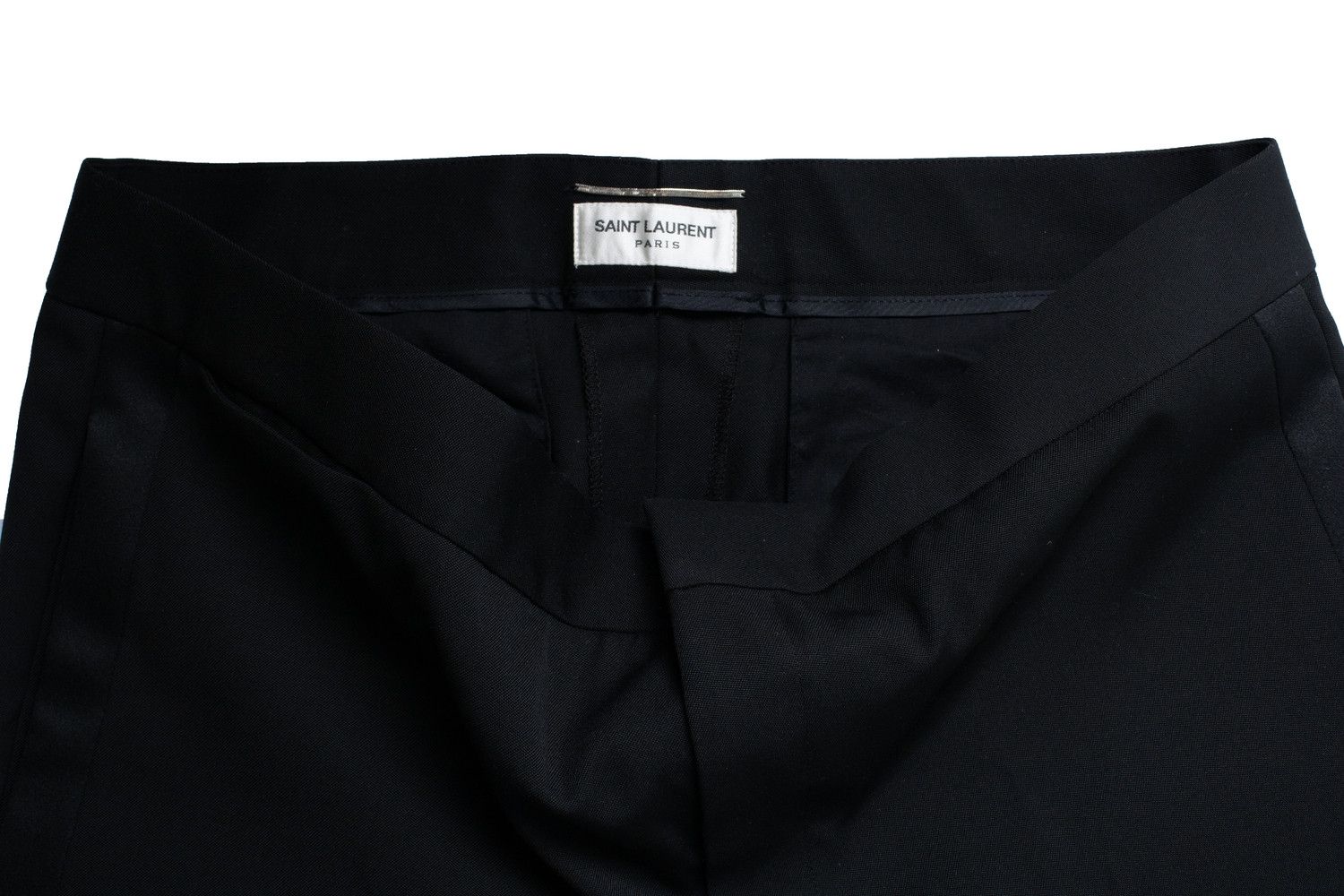 Saint Laurent Paris Saint Laurent, black tuxedo pantalon 2017 Size 52L - 6 Thumbnail