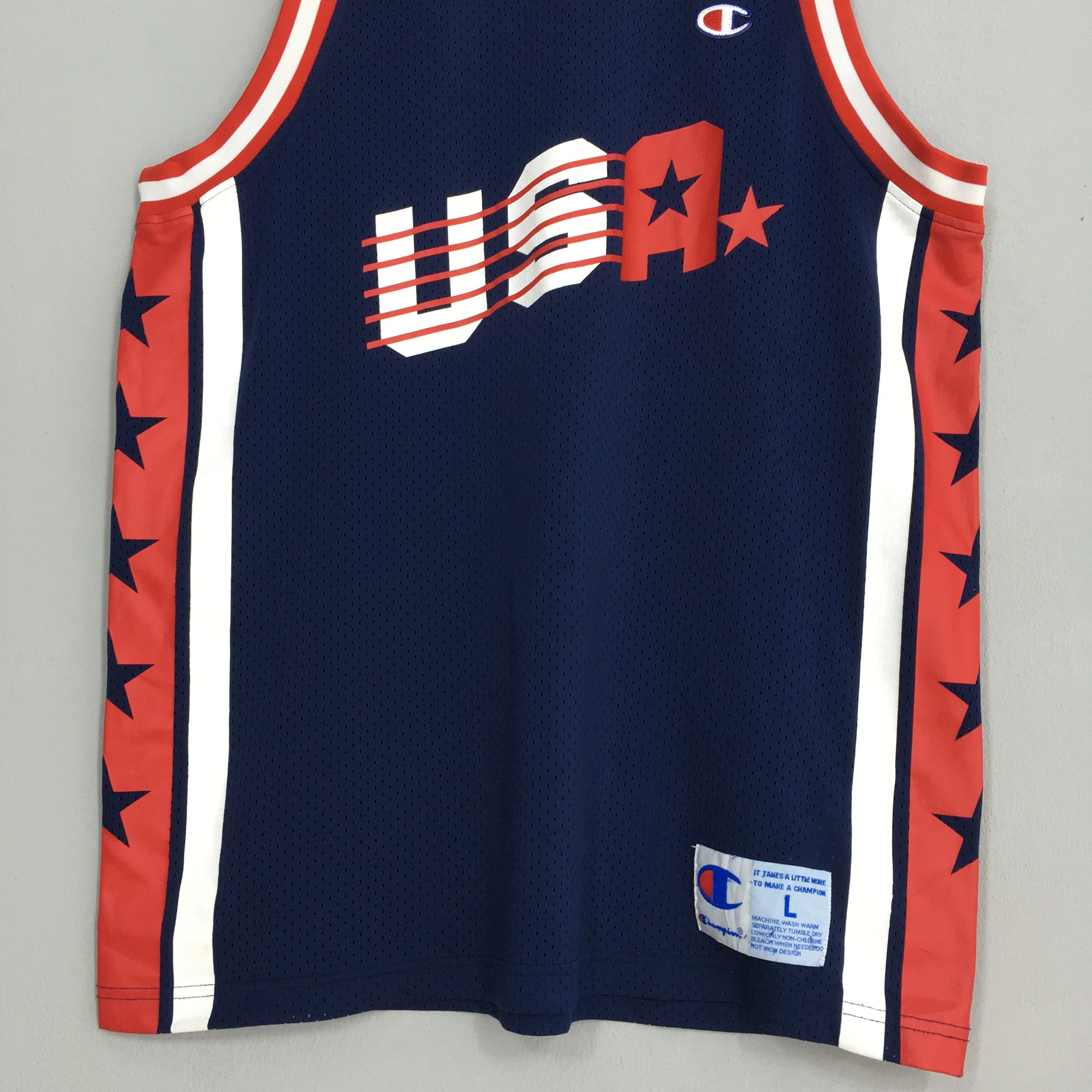 Champion × NBA Vintage 90s Champion Usa NBA Basketball Jersey Large Size US L / EU 52-54 / 3 - 3 Thumbnail