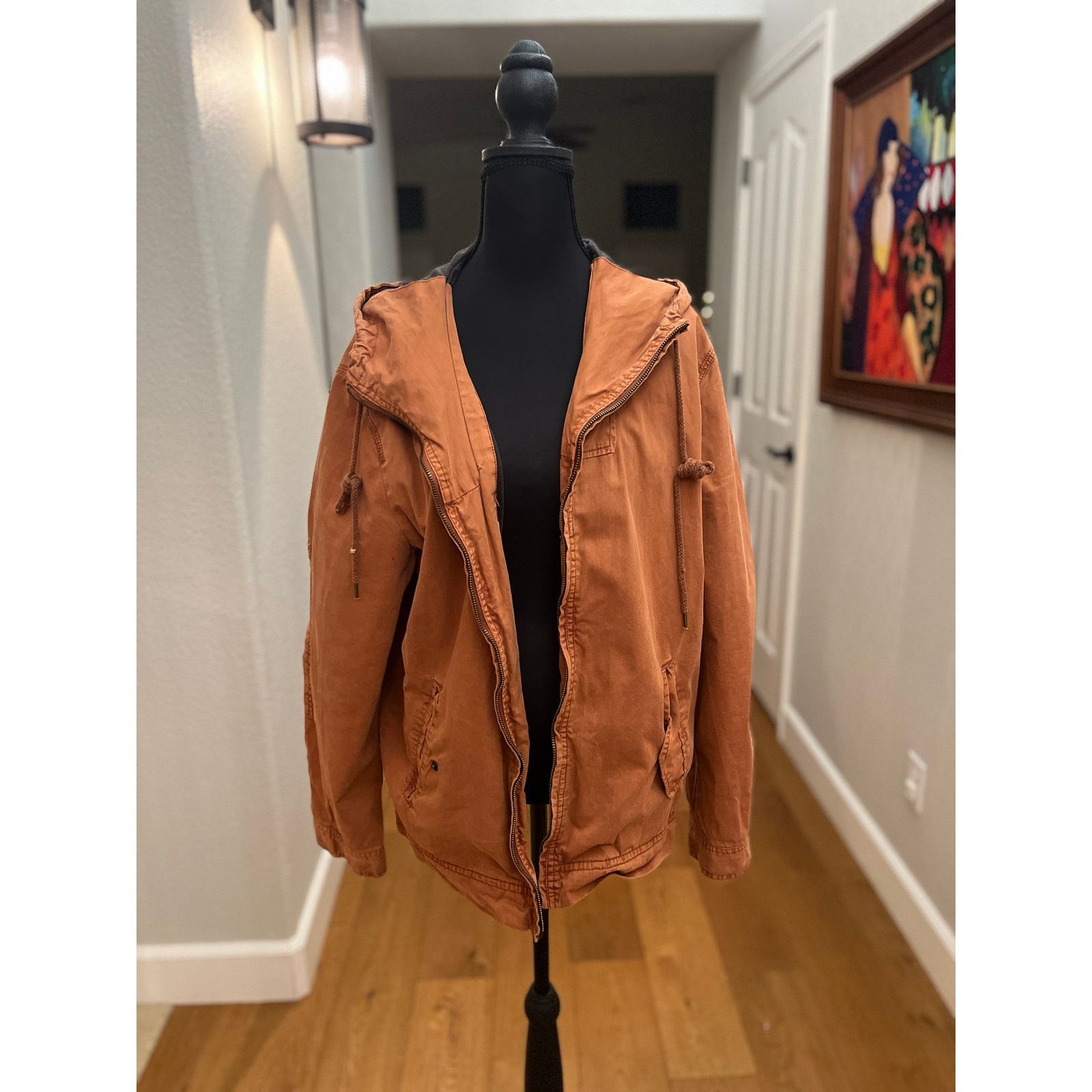 Vintage Mantaray UK Burnt Orange Hooded Utility Jacket Men’s Medium Size US M / EU 48-50 / 2 - 2 Thumbnail