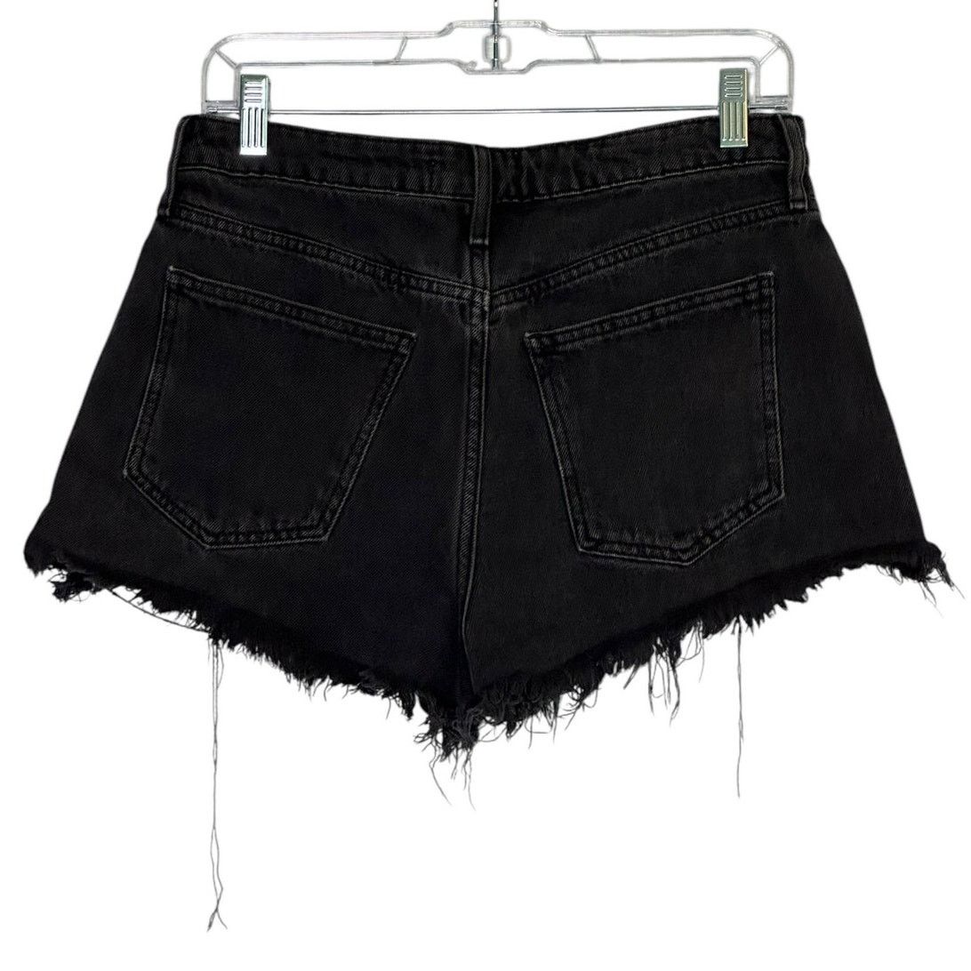 Forever 21 Forever 21 black fringe high rise jeans shorts size 28 Size 28" / US 6 / IT 42 - 5 Thumbnail