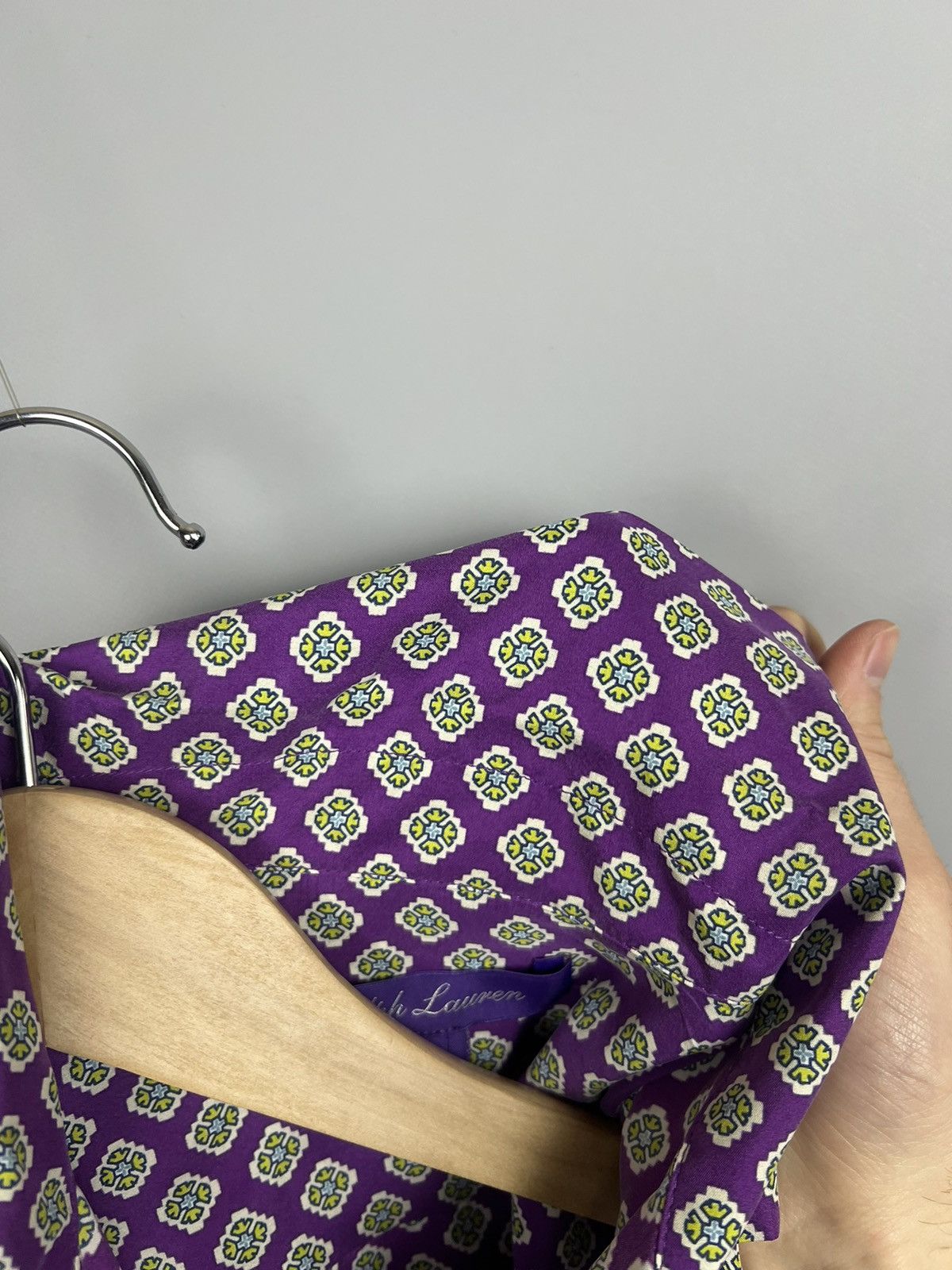 Ralph Lauren Purple Label Ralph Lauren silk Shirt geometric print Rare Size M / US 6-8 / IT 42-44 - 11 Thumbnail