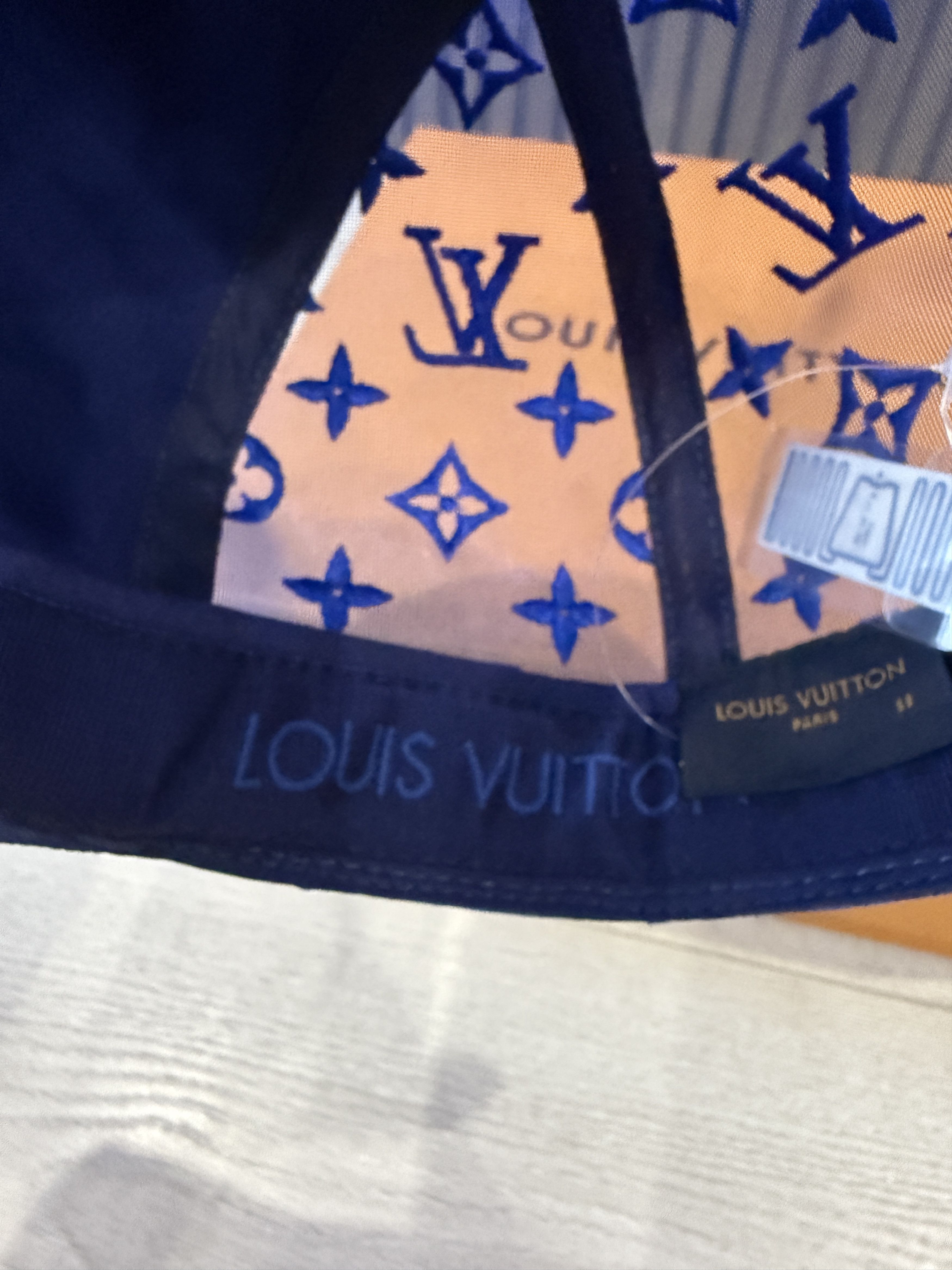Louis Vuitton Louis Vuitton LV Embroidered Mesh Cap 58 Blue Size ONE SIZE - 7 Thumbnail