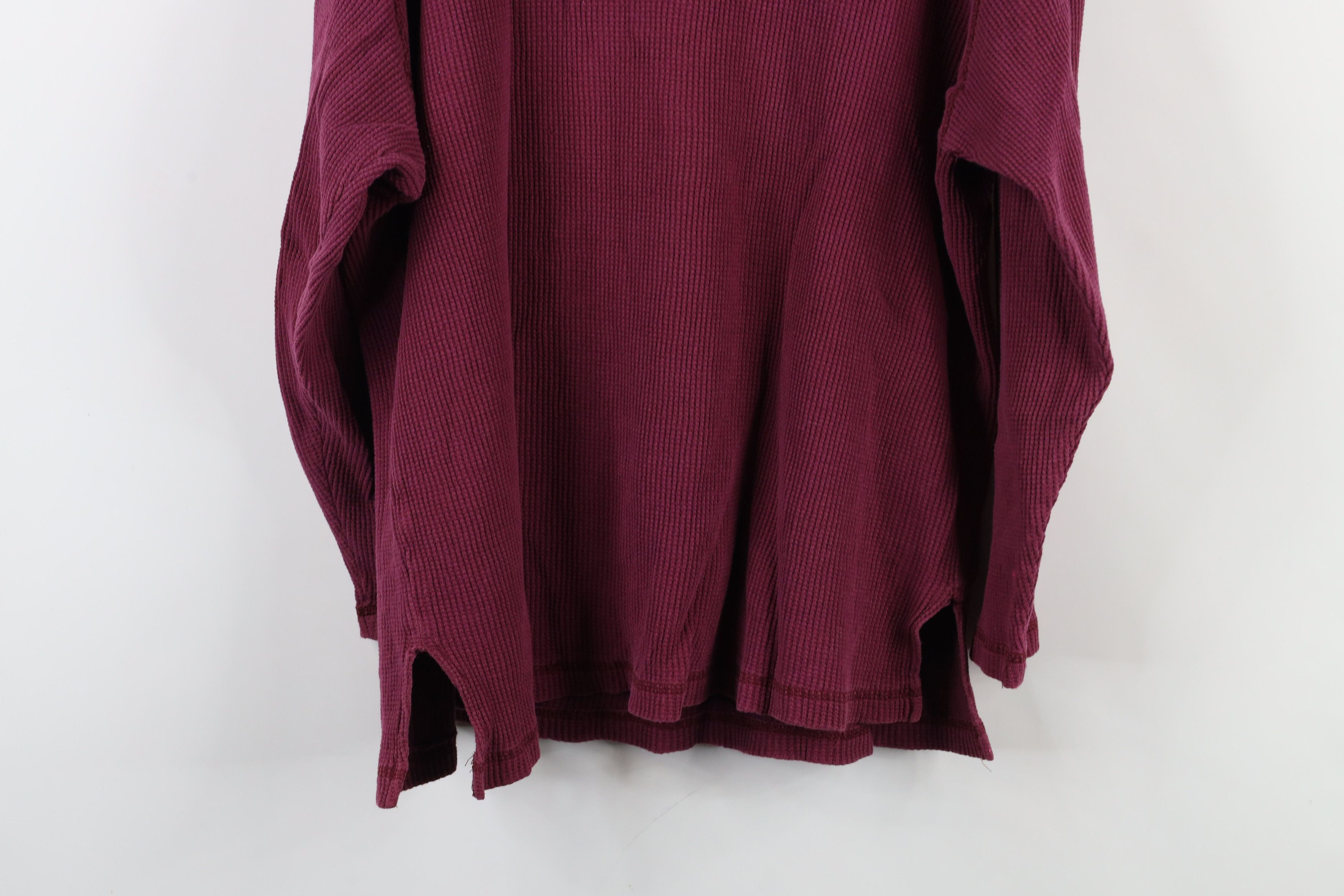 Vintage Vintage 90s Streetwear Waffle Knit Henley T-Shirt Red Size XL / US 12-14 / IT 48-50 - 15 Thumbnail