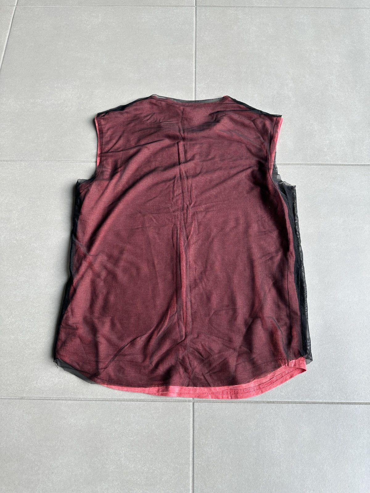 Raf Simons Raf Simons SS1998 “Black Palms” Double Layered mesh tank top Size US M / EU 48-50 / 2 - 6 Thumbnail