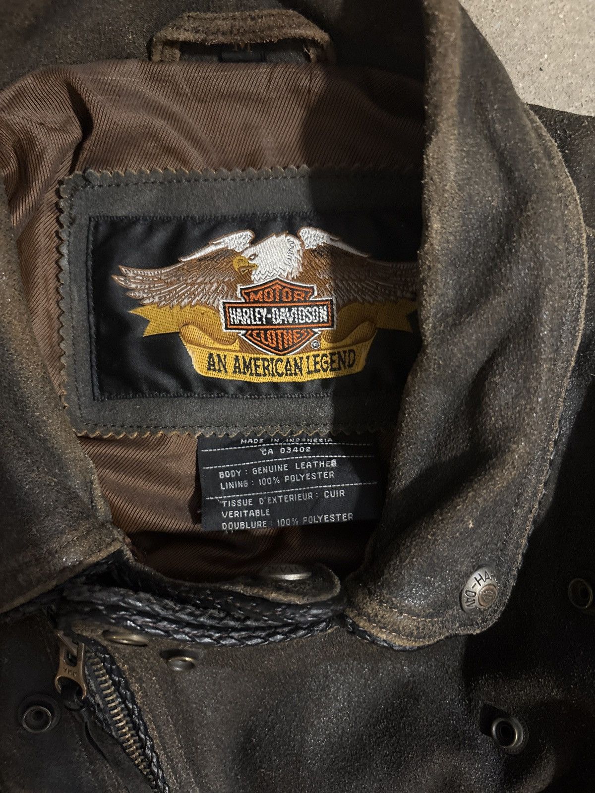 Harley Davidson 2005 Harley Davidson Trail of Tears Leather Jacket Size US S / EU 44-46 / 1 - 5 Thumbnail