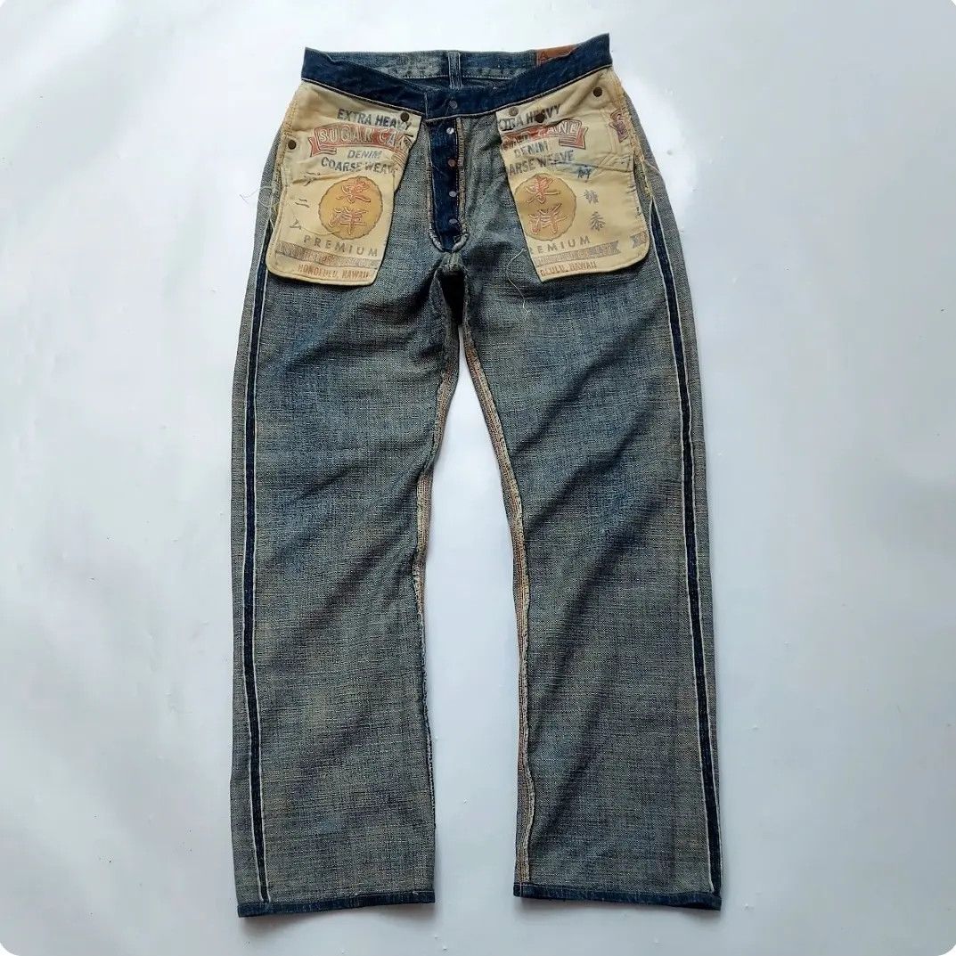 Japanese Brand Vtg SUGAR CANE Hawaii Aloha Denim Selvedge Jeans Size US 32 / EU 48 - 3 Thumbnail