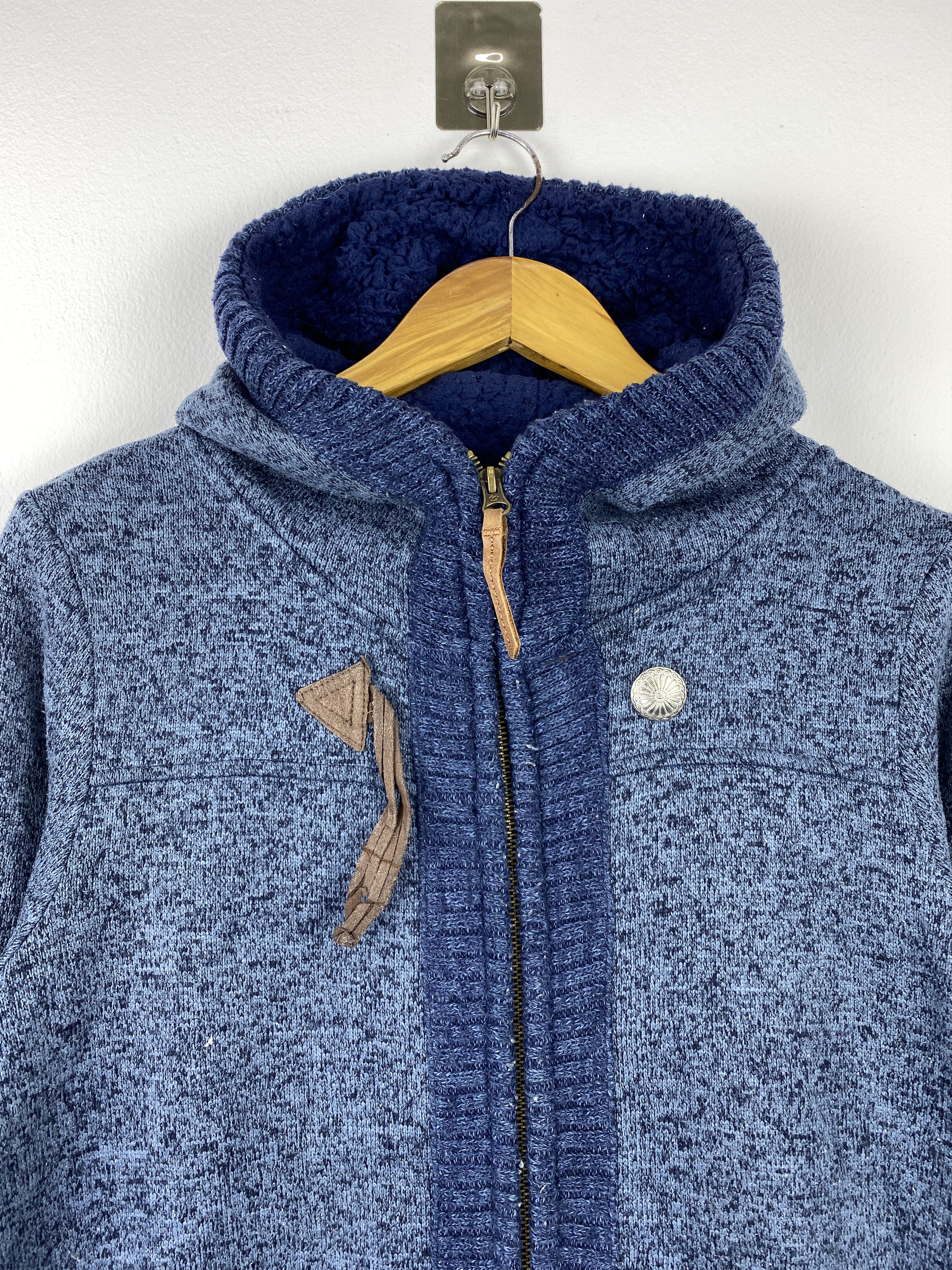Billabong Vintage Billabong Sherpa Lined Knit Zipper Hoodie BP0052 Size US L / EU 52-54 / 3 - 2 Thumbnail