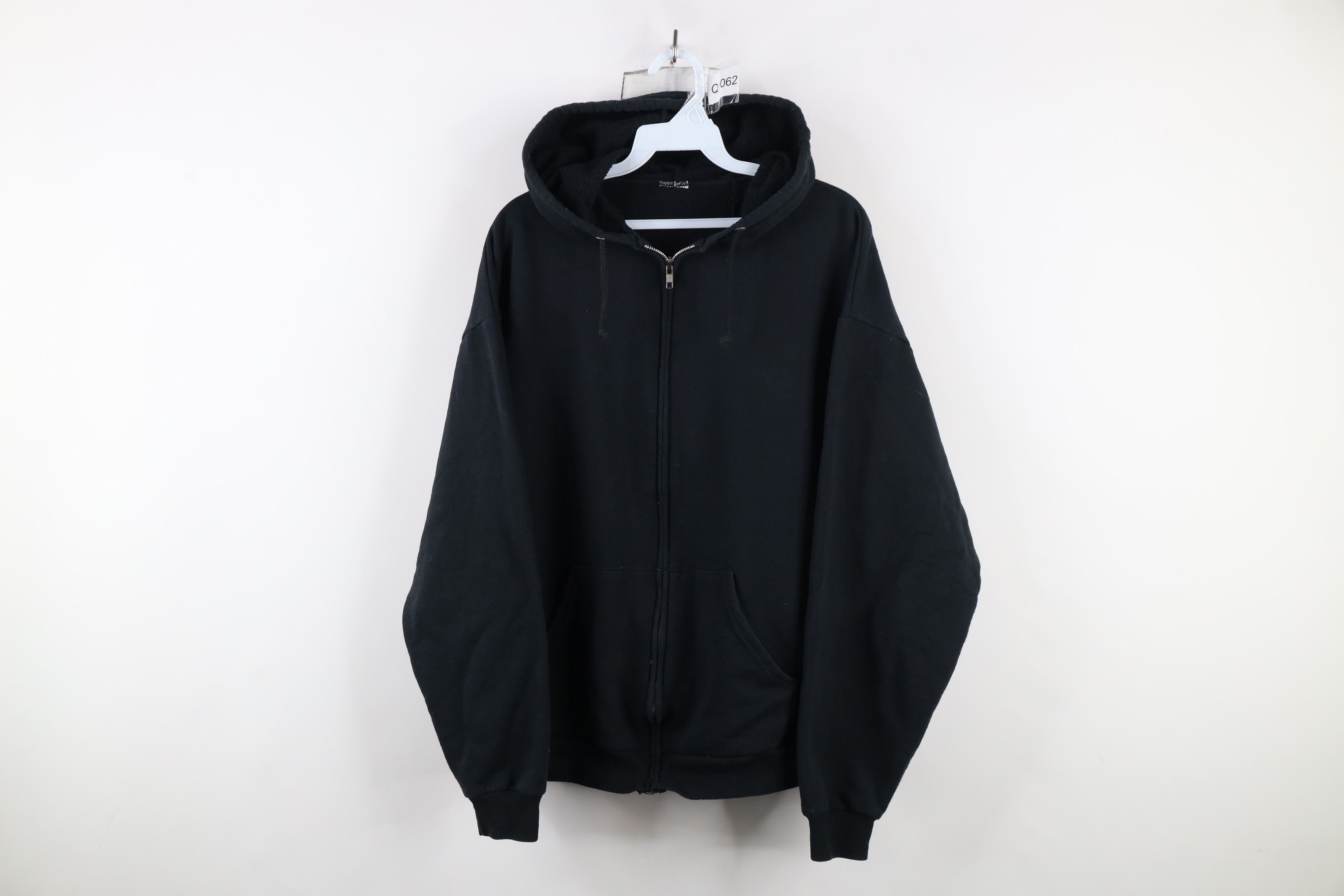 Vintage Vintage 90s Streetwear Full Zip Hoodie Sweatshirt Black Size US L / EU 52-54 / 3 - 1 Thumbnail
