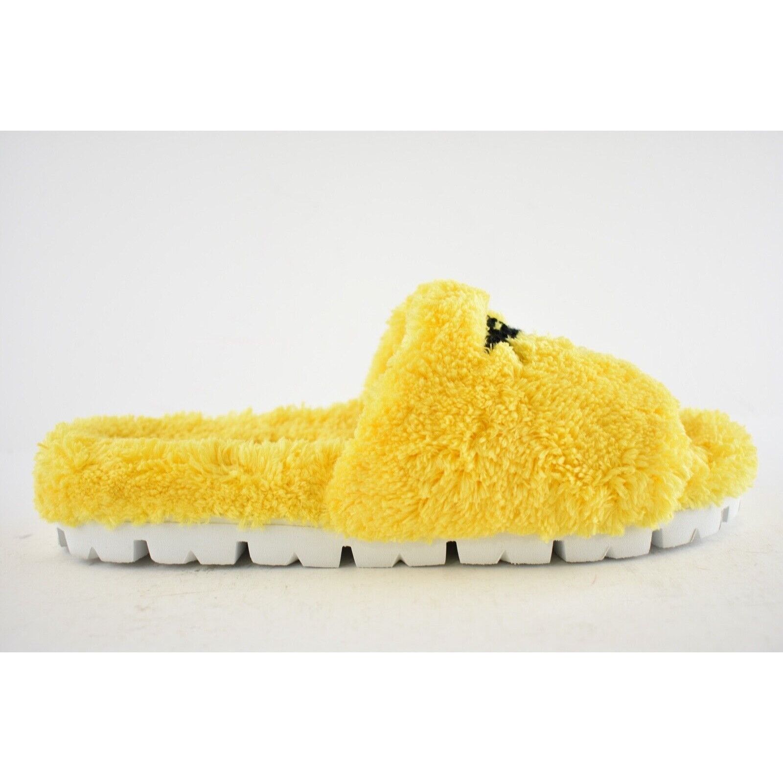 Prada Prada Yellow Terry Cloth Black Logo Slide Sandal Rubber Sole Size US 8 / IT 38 - 2 Thumbnail
