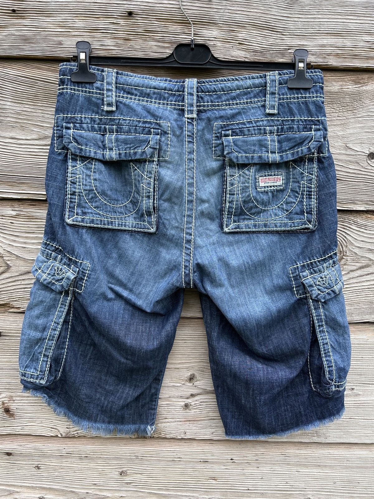 Vintage True Religion Cargo Mutipocket Denim Shorts W30
