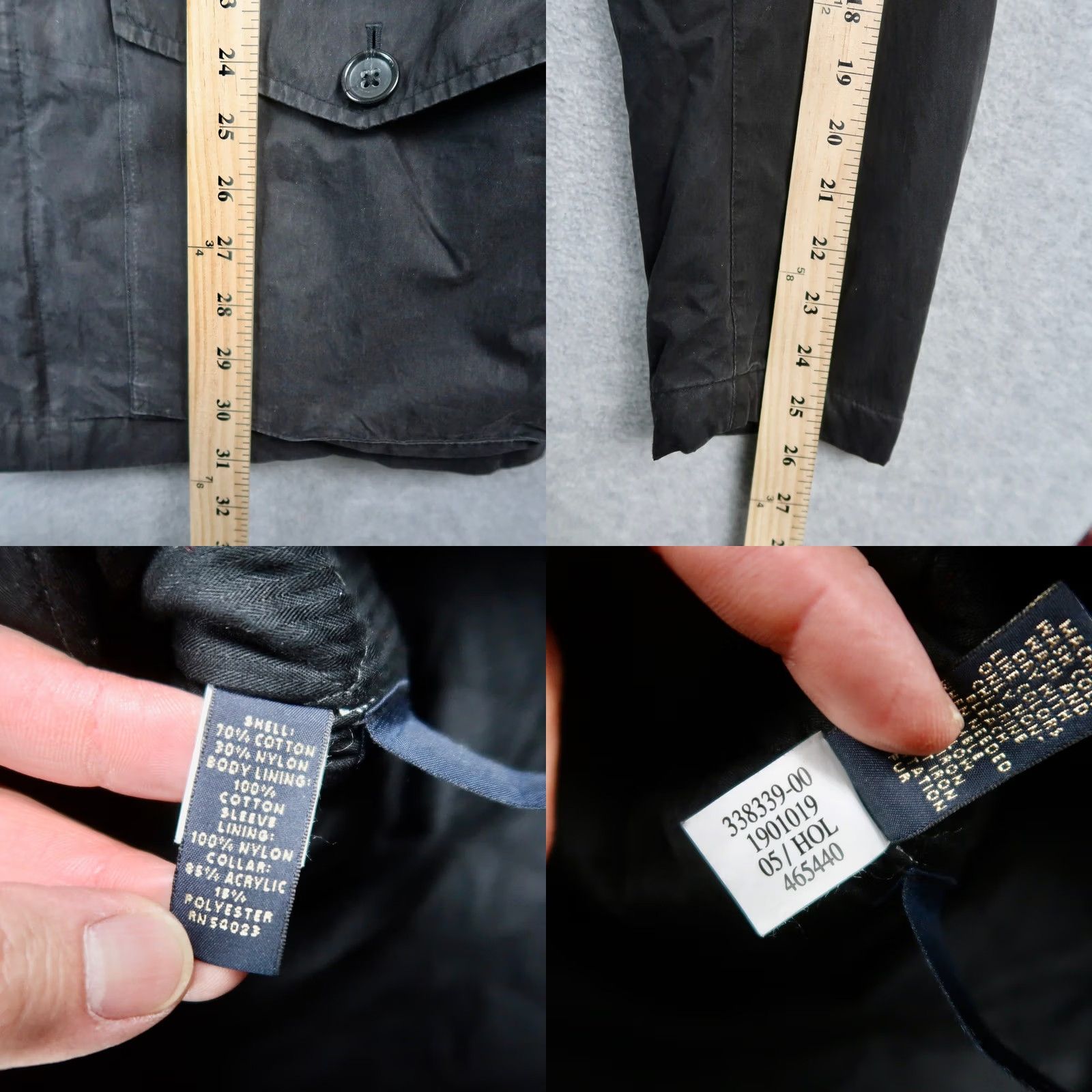 Banana Republic Banana Republic Mens Field Jacket Black M Detachable Faux Shearling Collar Quilt Size US M / EU 48-50 / 2 - 9 Thumbnail