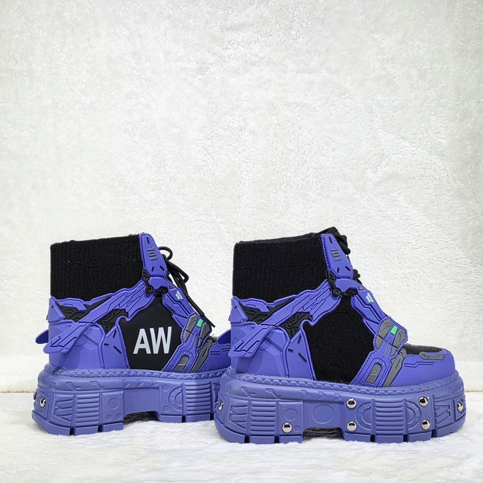 Other Wang M07 Goblin Purple Hidden Wedge Women's Combat Mech Mode Size US 8 / IT 38 - 3 Thumbnail