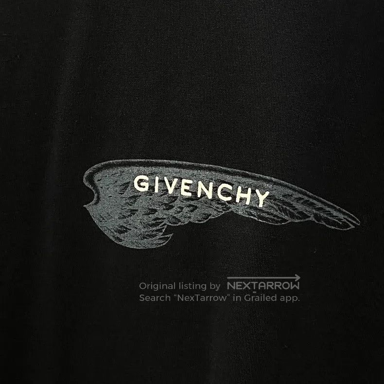 Givenchy Givenchy Black Wing Short Sleeve T-Shirt Size US M / EU 48-50 / 2 - 6 Thumbnail