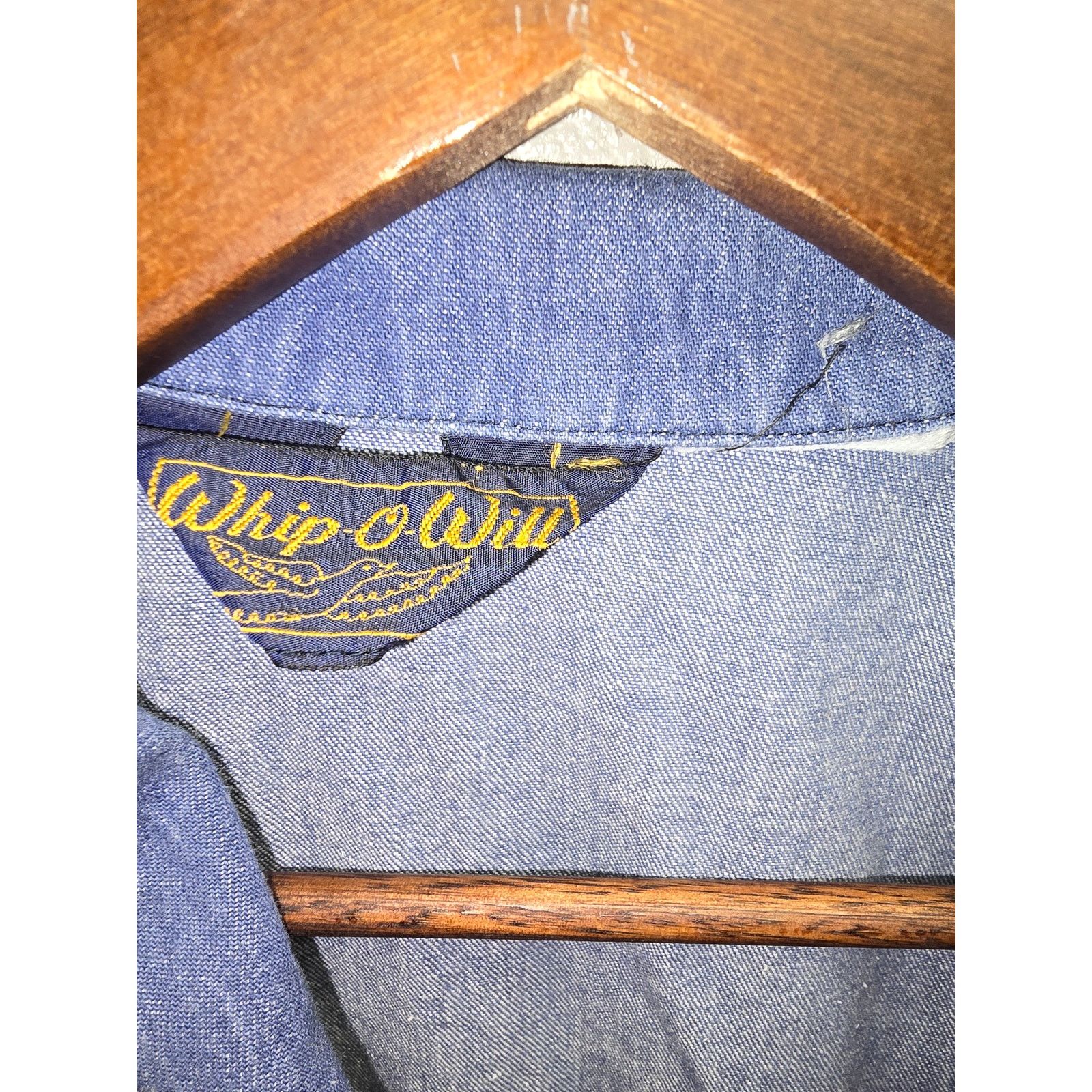 Vintage Vintage Denim Blazer Jacket Whip-O-Will Western Chore Coat Size S / US 4 / IT 40 - 4 Thumbnail
