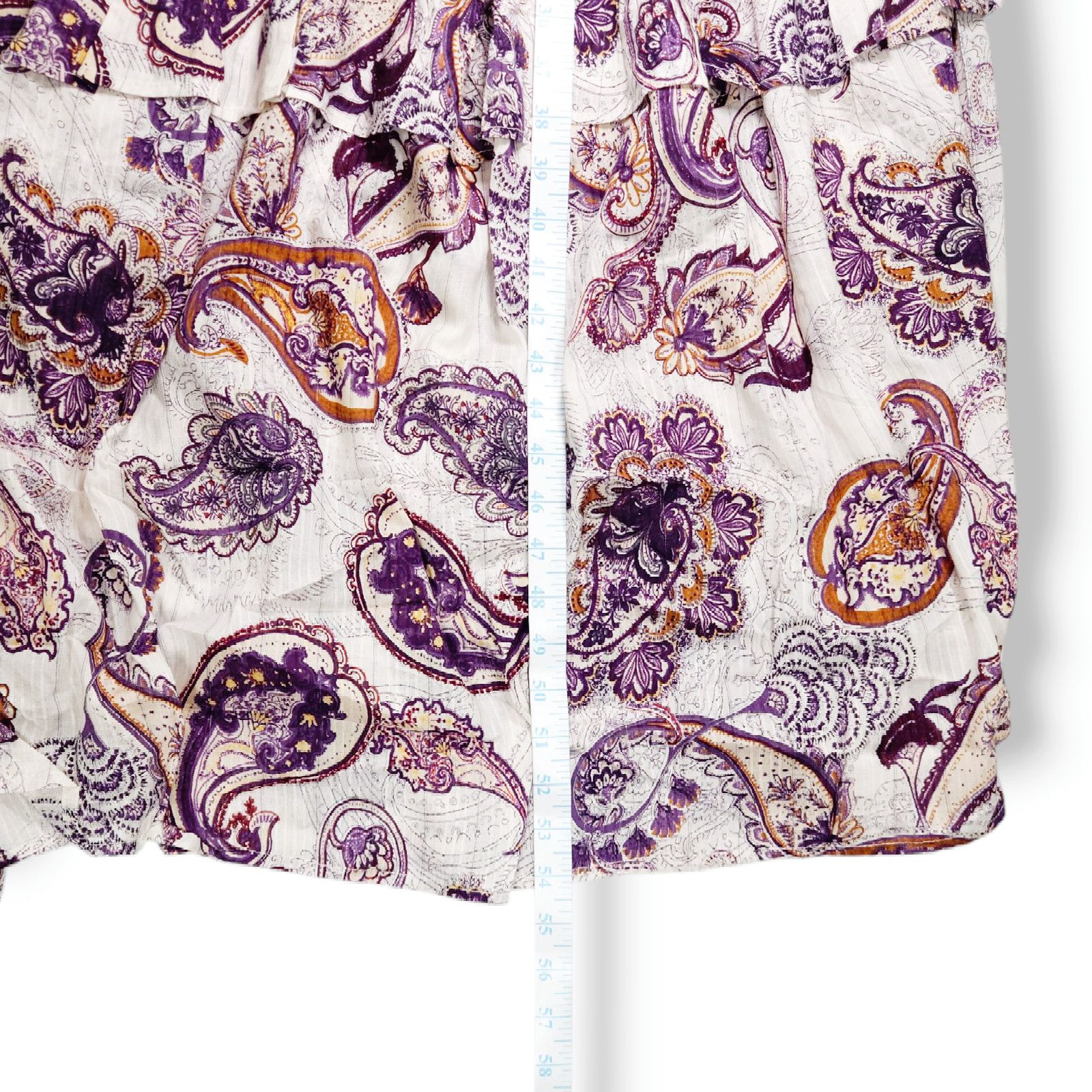 Other Boho Paisley Maxi Dress NWT Cream Purple M Band of the Free Size M / US 6-8 / IT 42-44 - 8 Thumbnail