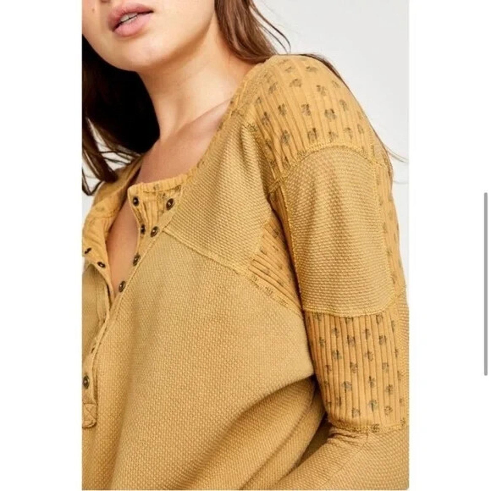 Free People Free People Heart to Heart Henley green women Top M A003004 Size M / US 6-8 / IT 42-44 - 4 Thumbnail