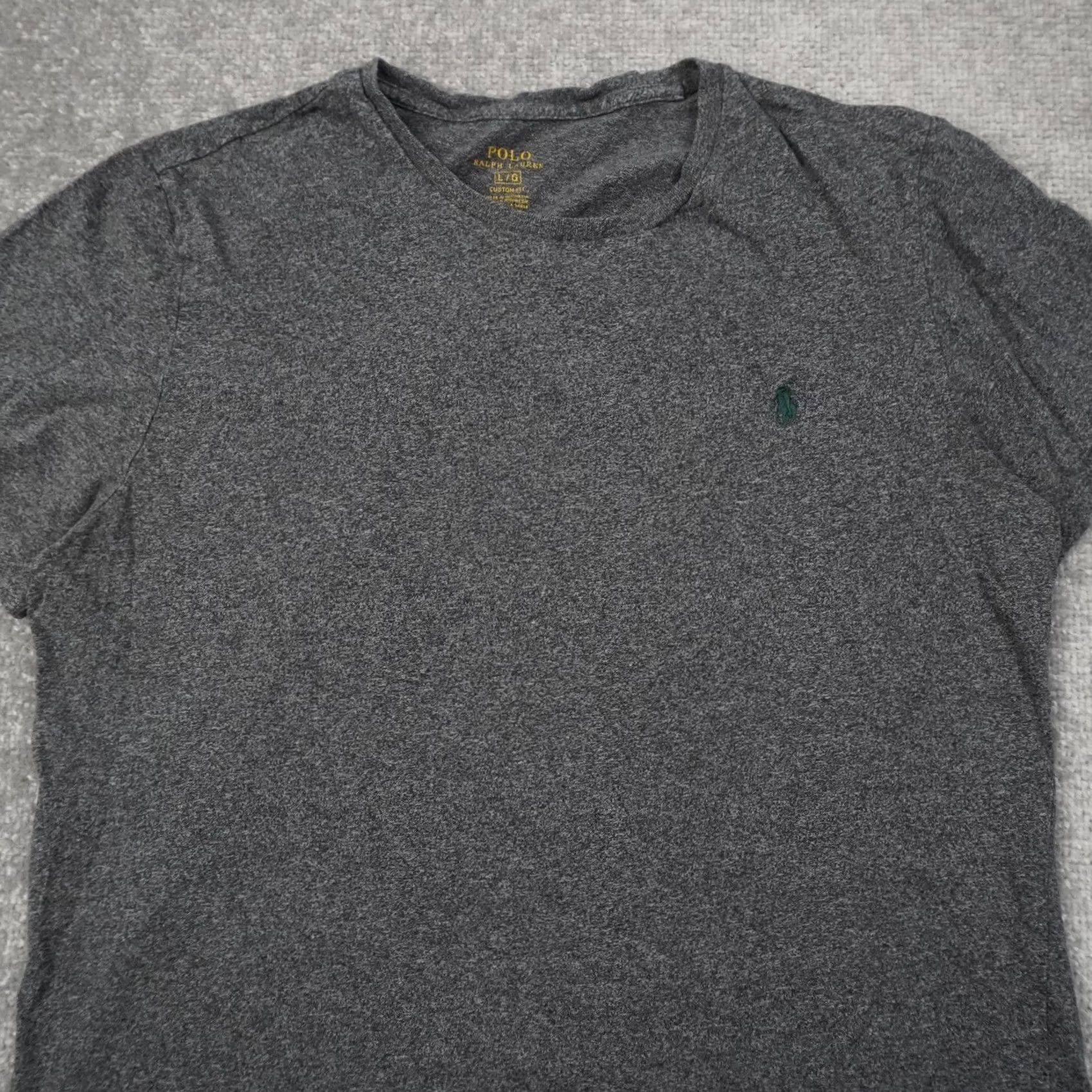 Polo Ralph Lauren Polo Ralph Lauren Mens Large Gray T-Shirt Short Sleeve Crew Neck Logo Cotton Regular Fit Size US L / EU 52-54 / 3 - 7 Thumbnail