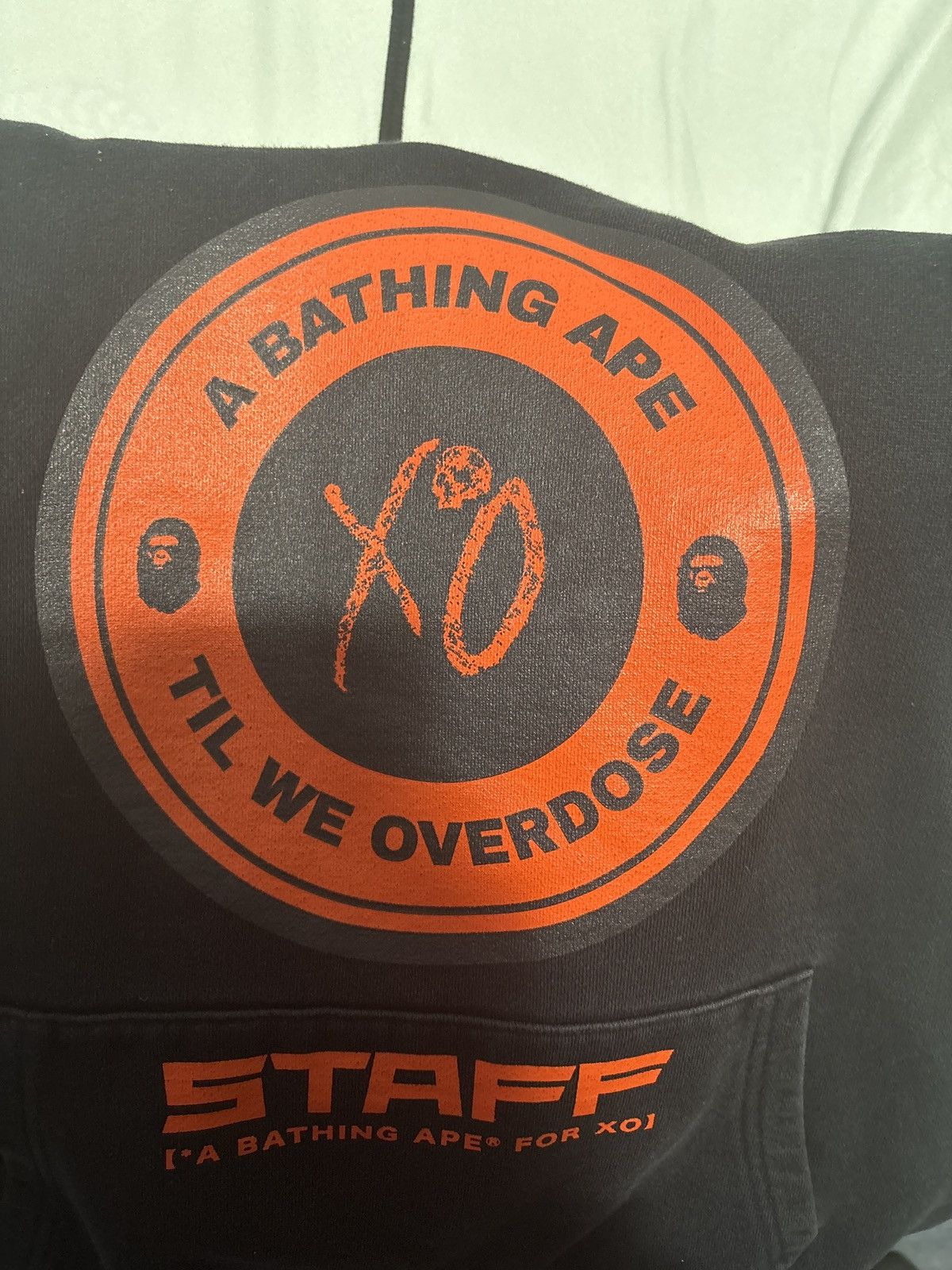 Bape × XO Bape x XO Asia Staff Busy Works Pullover Hoodie Black/Orange Size US M / EU 48-50 / 2 - 3 Thumbnail