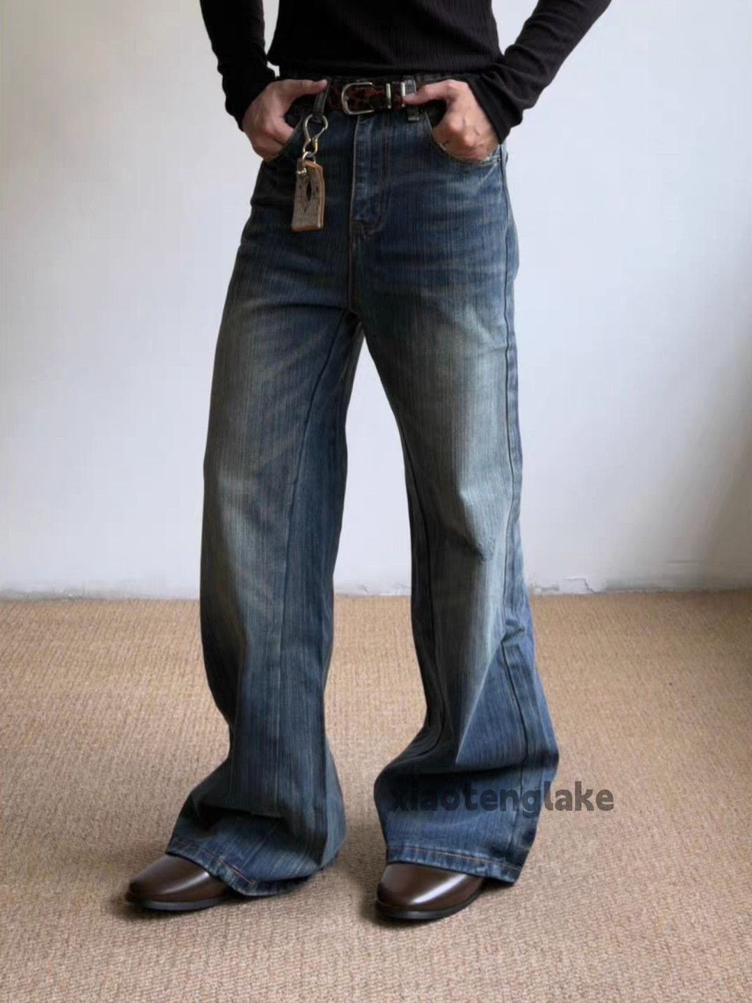 Jean Custom faded cleanfit yuppie y2k hiphop jeans Size US 28 / EU 44 - 3 Thumbnail