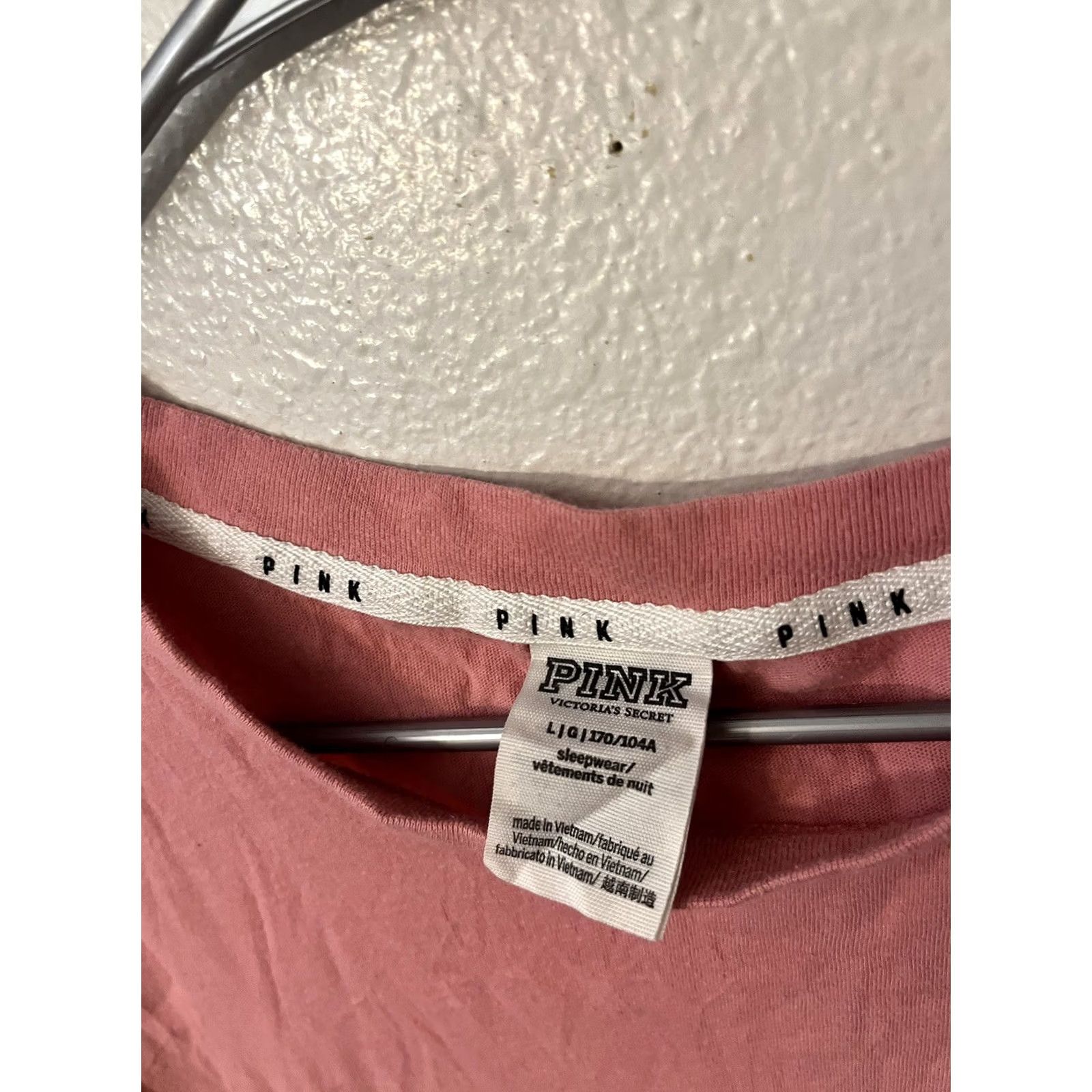 Victoria's Secret Victoria's Secret PINK T-Shirt Crew Neck Pink Color Short Sleeve Sz Large cotton Ladies Size L / US 10 / IT 46 - 2 Thumbnail