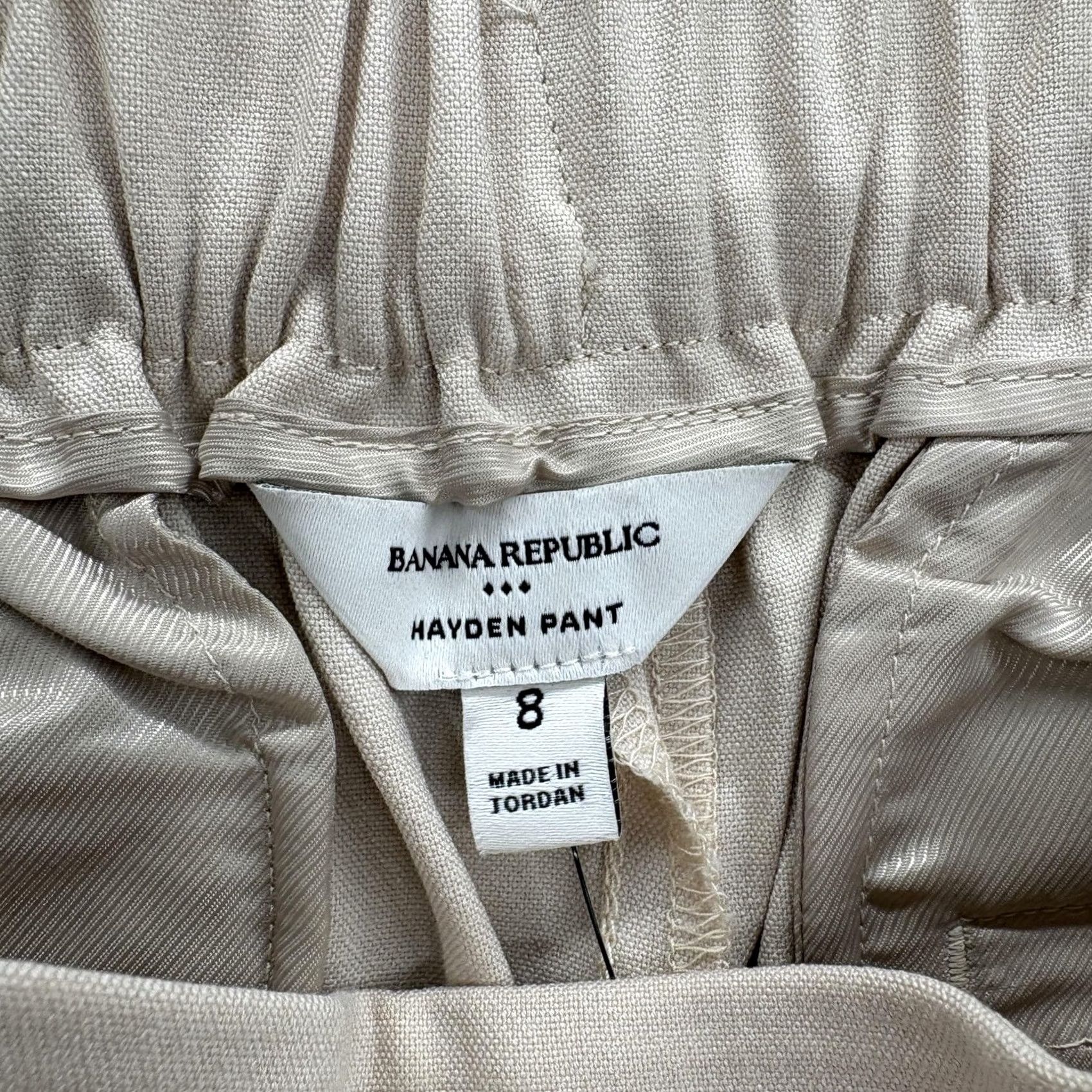 Banana Republic Banana Republic Hayden Dress Pants Womens 8 Beige Tapered Pull On Stretch Career Pants Size 30" / US 8 / IT 44 - 3 Thumbnail