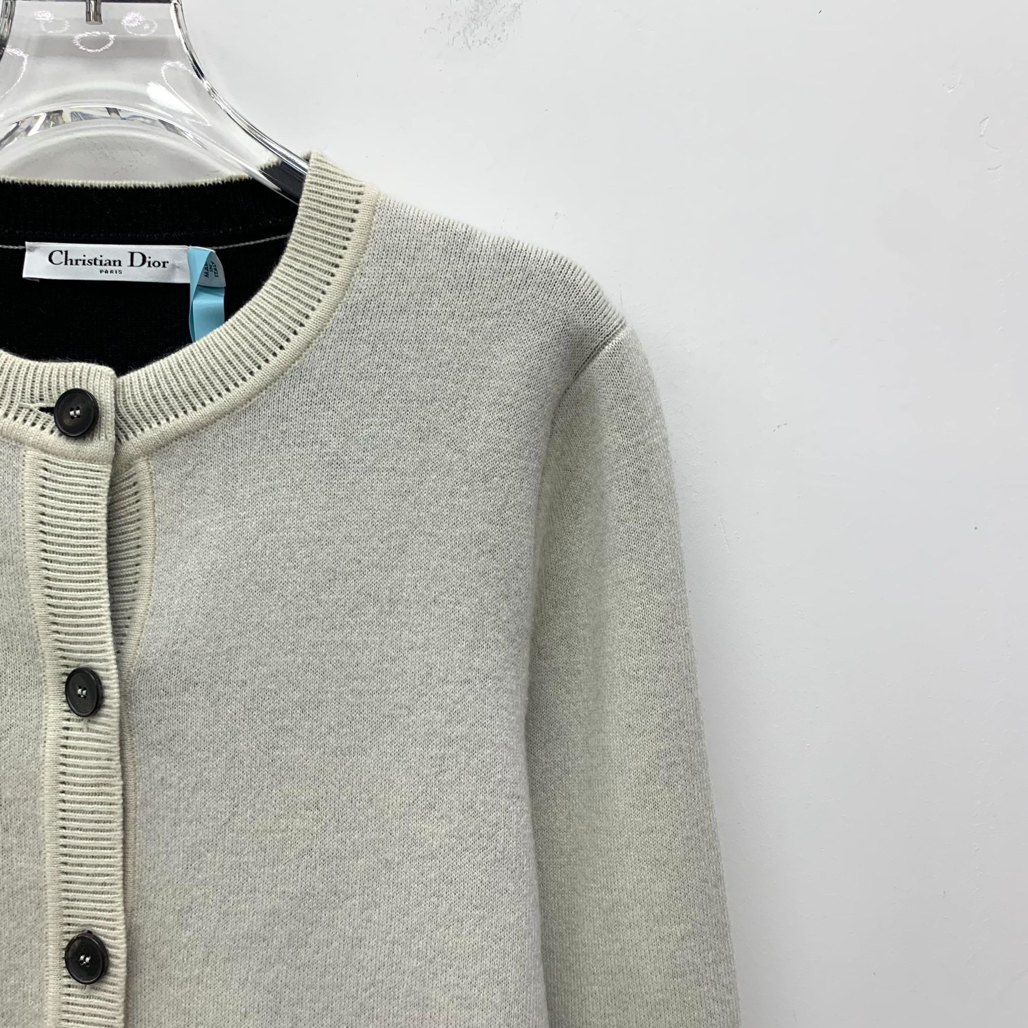 Dior CHRISTIAN DIOR CASHMERE CARDIGAN SWEATER WITH STRIPED TRIM S Size XS / US 0-2 / IT 36-38 - 7 Thumbnail