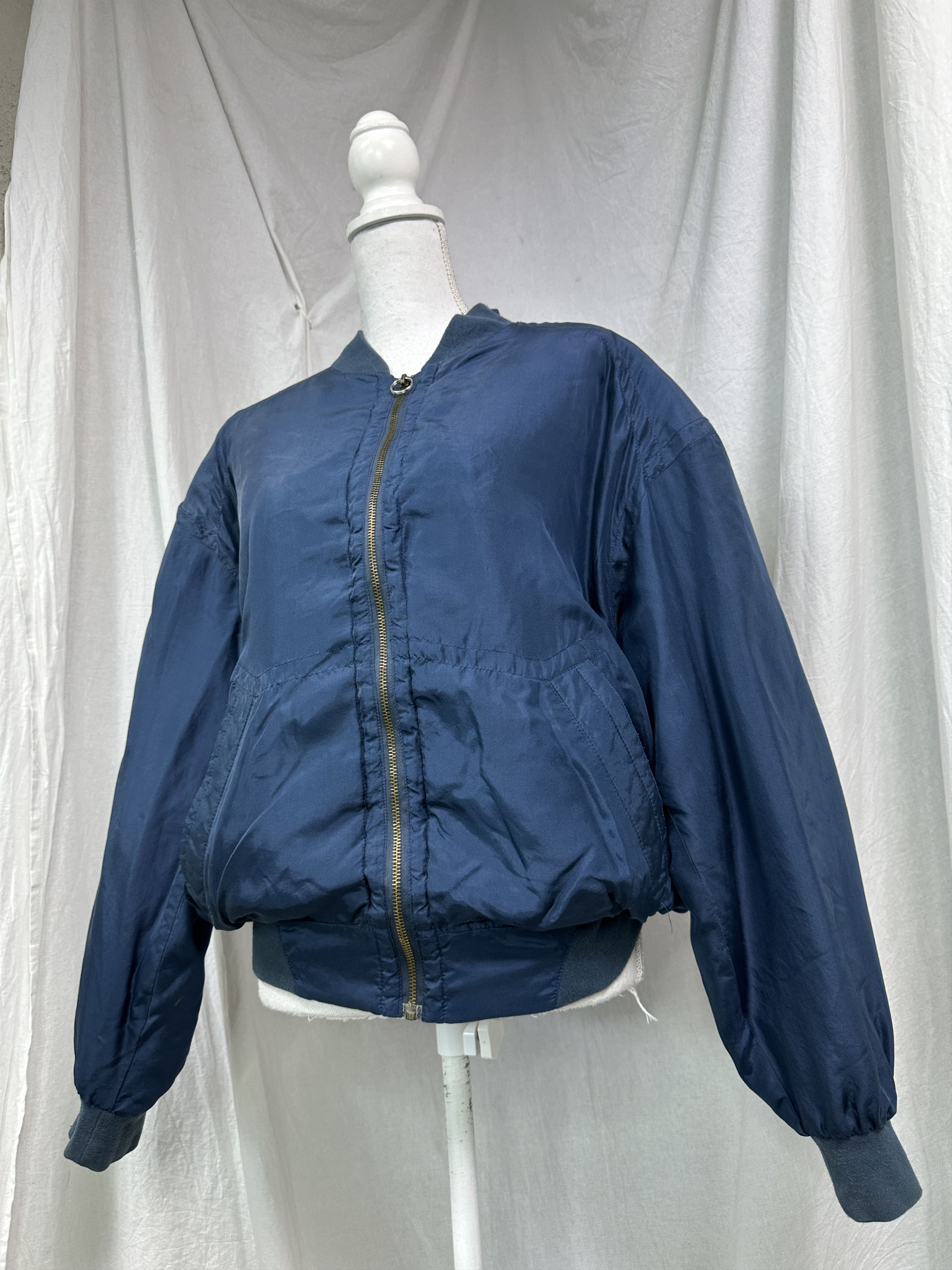 Vintage Vintage Streetwear Preppy Bomber Jacket 100% Silk Size US S / EU 44-46 / 1 - 2 Thumbnail