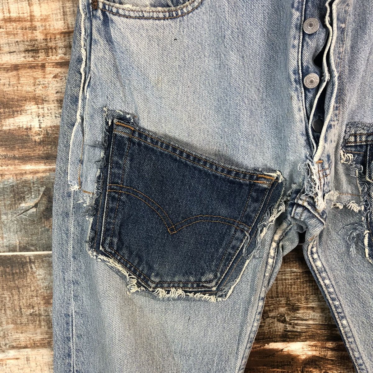 Levi's DLL Levis X Quana double waist reconstruct Denim #A2067 Size US 31 - 9 Thumbnail
