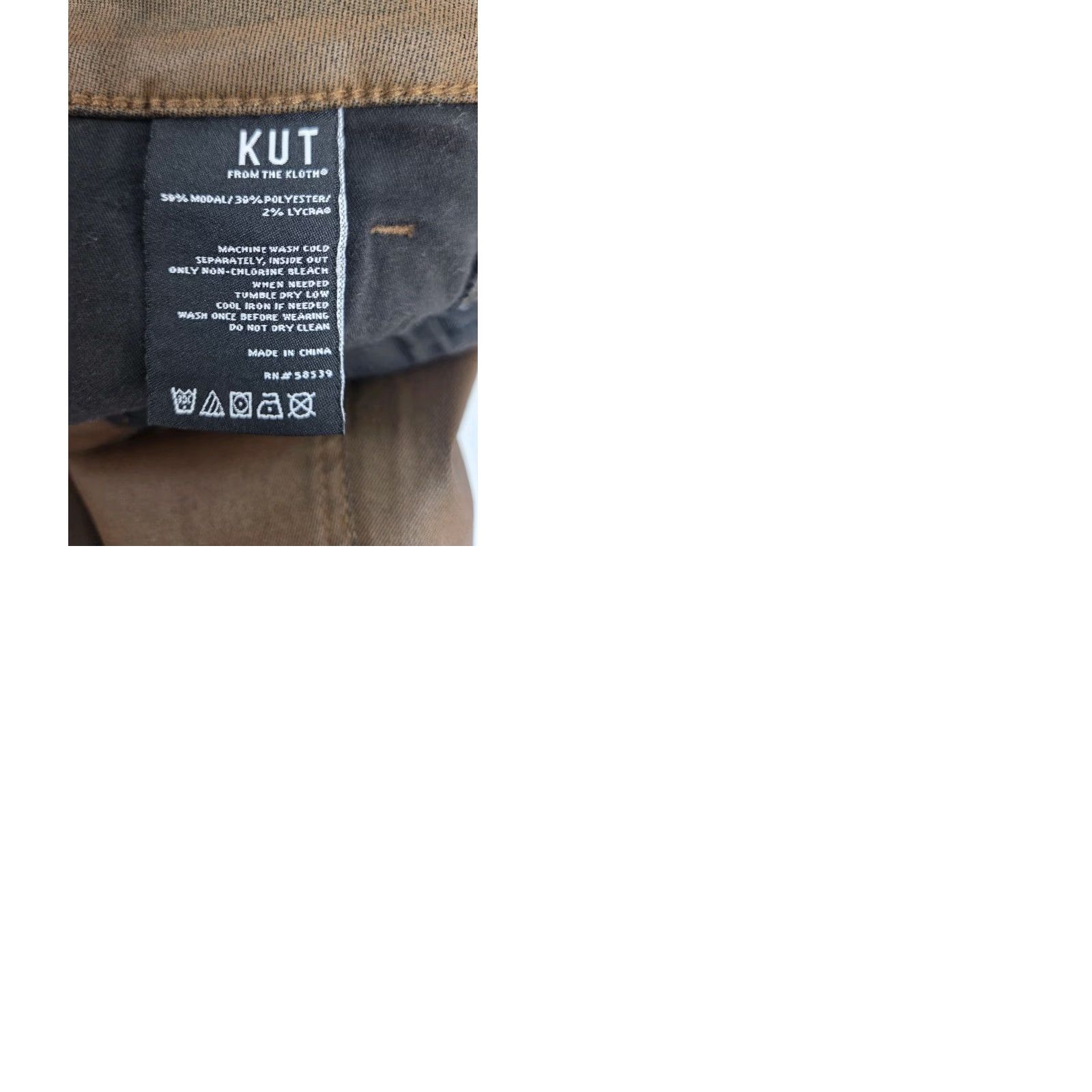 Vintage VINTAGE? No. Kut From The Kloth Women's Brown Jeans Pants No Hem 12 #8386 Size 34" / US 12 / IT 48 - 9 Thumbnail