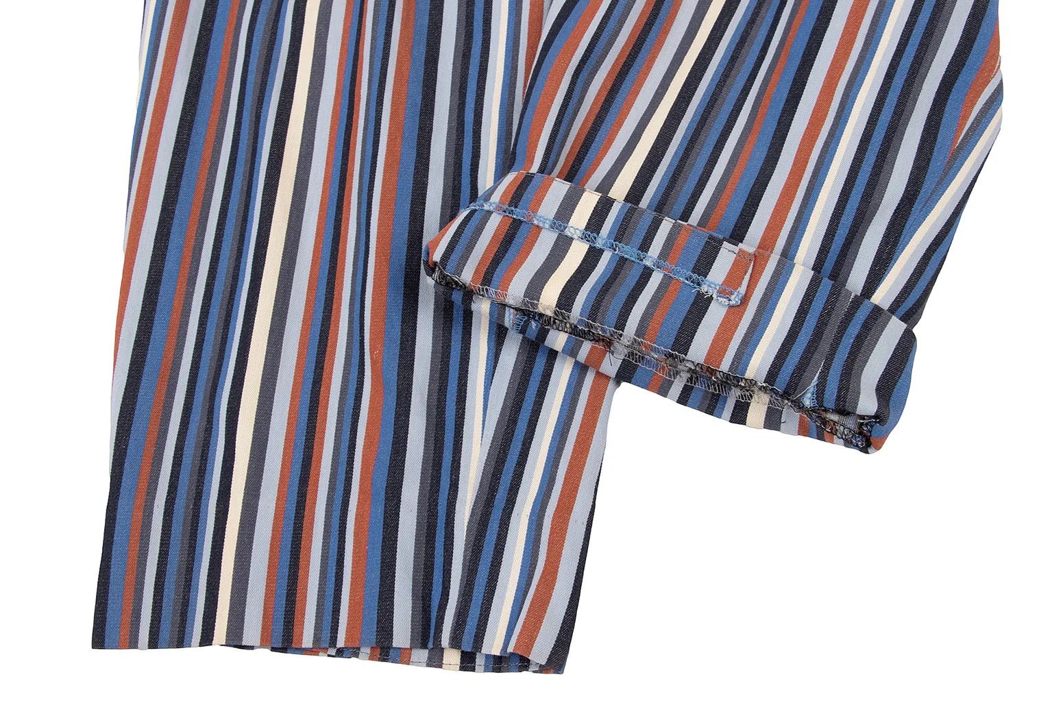 Issey Miyake Cotton Stripe Pants in Blue Multi, Size L Size US 38 / EU 54 - 11 Thumbnail