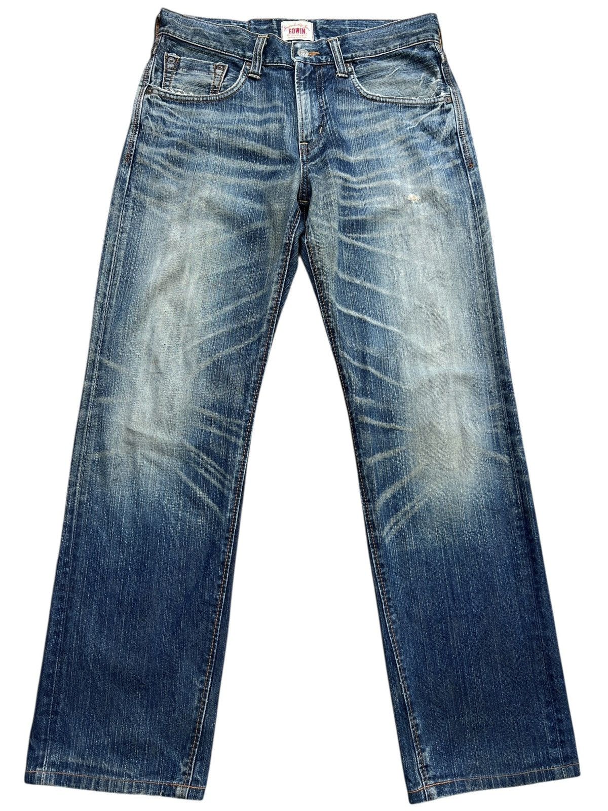 Edwin Vintage Edwin 403XV Distressed Denim Jeans 32x30 Size US 32 / EU 48 - 2 Thumbnail