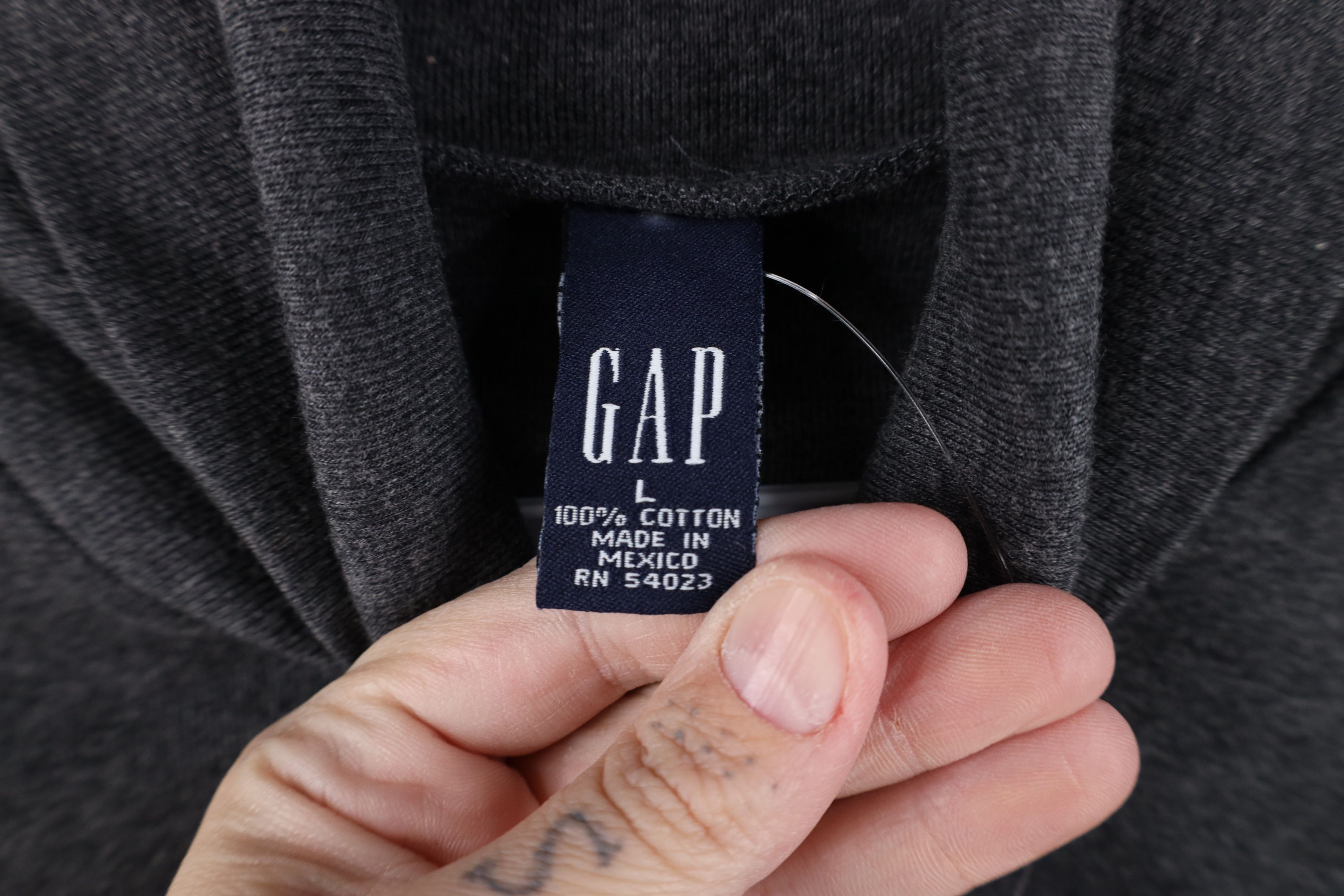 Gap Deadstock Vintage Y2K Gap Turtleneck T-Shirt Heather Gray Size US L / EU 52-54 / 3 - 7 Thumbnail