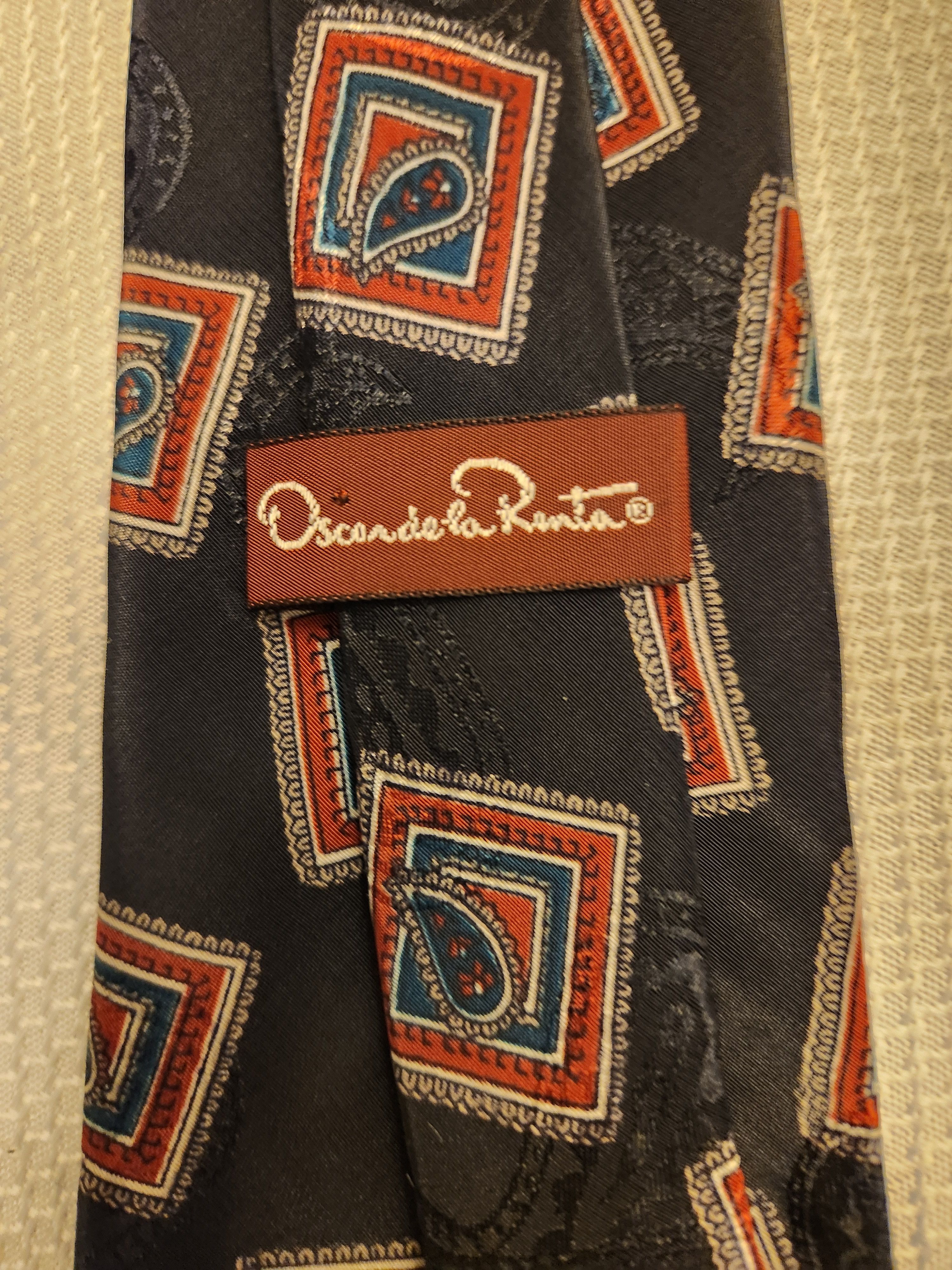 Oscar De La Renta Vintage 100% Silk Necktie Size ONE SIZE - 2 Thumbnail